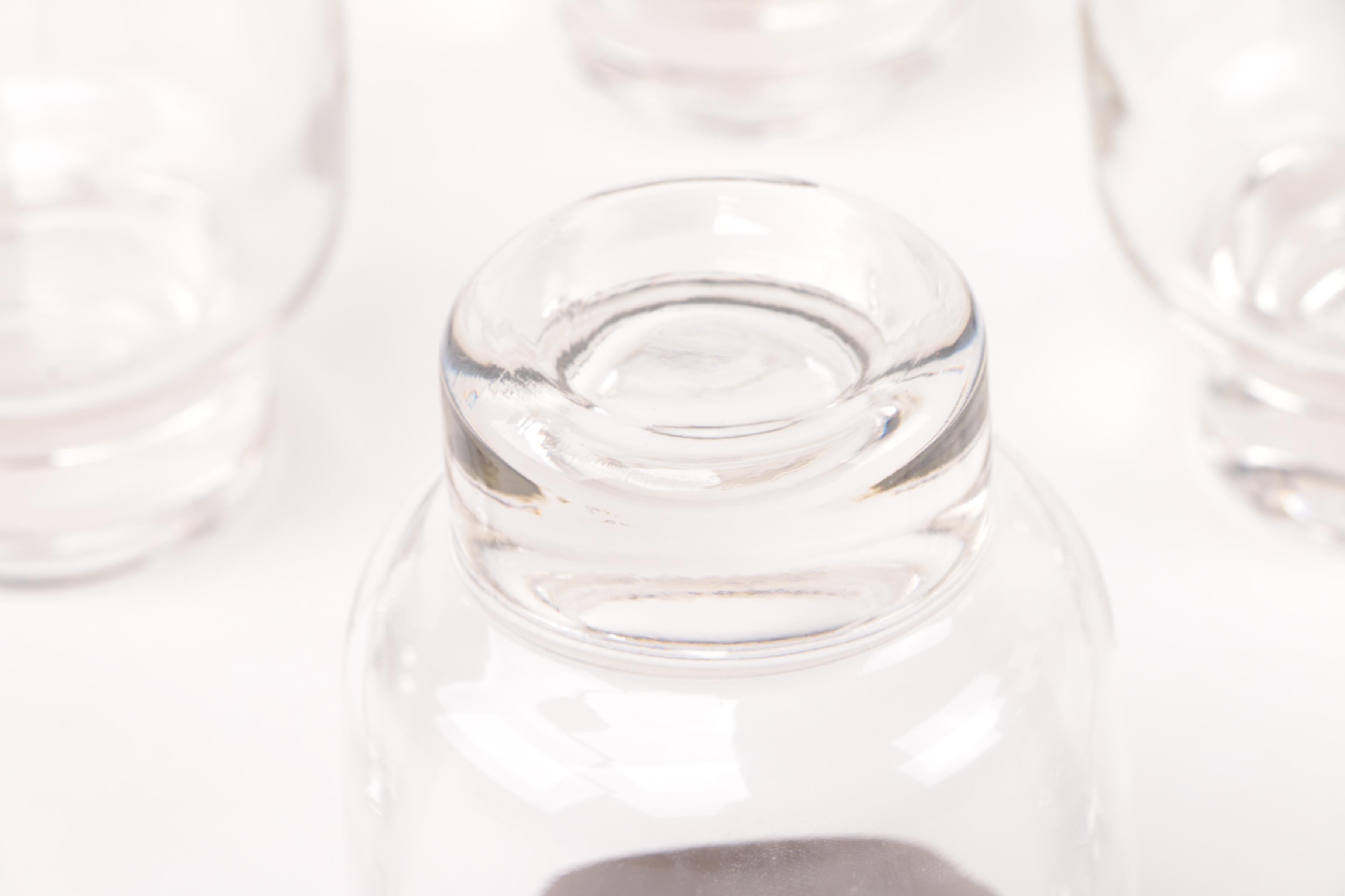 Dorothy Thorpe Style Old Fashioned Glasses with Silver Tone Rims