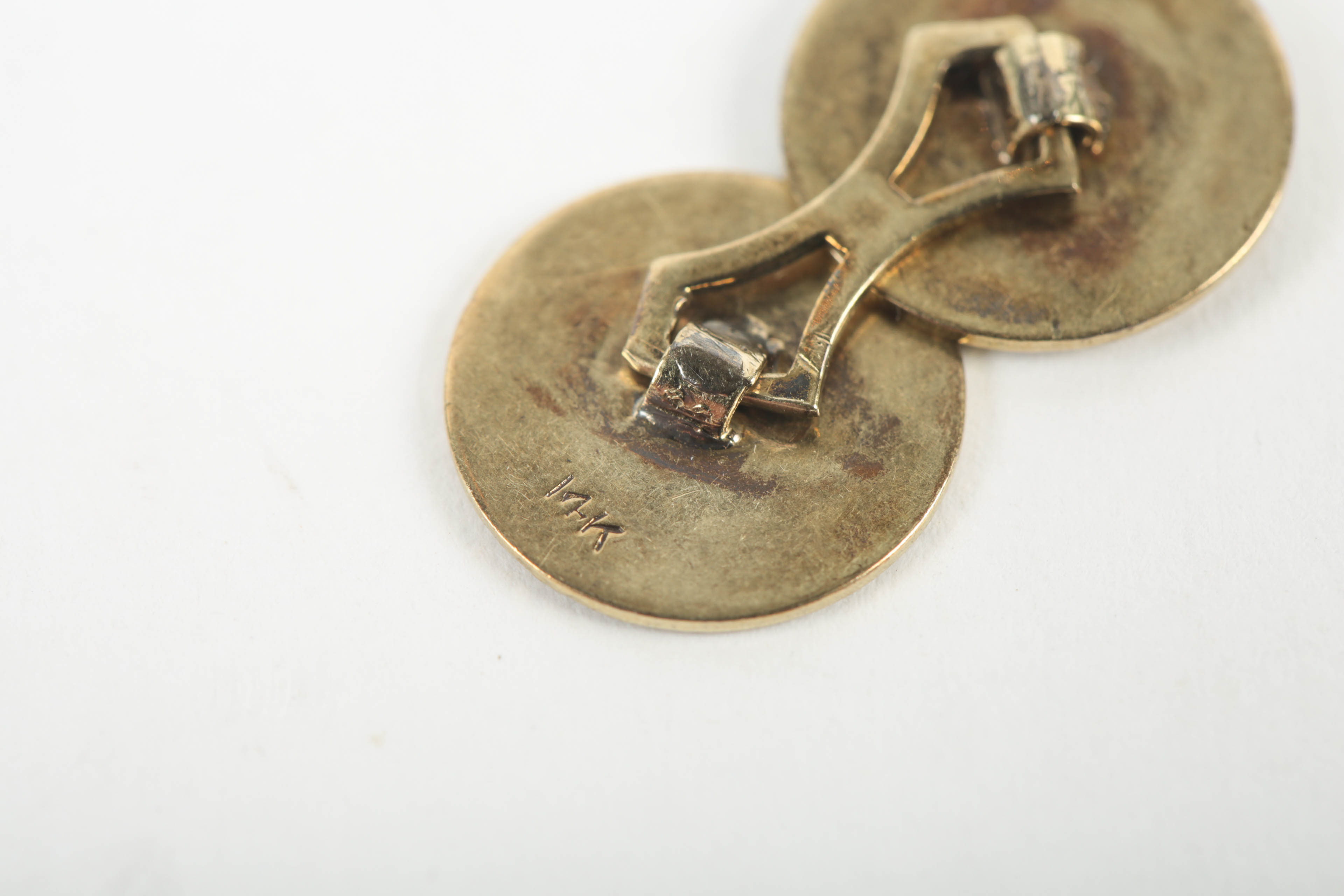 14K Yellow Gold Cuff Links