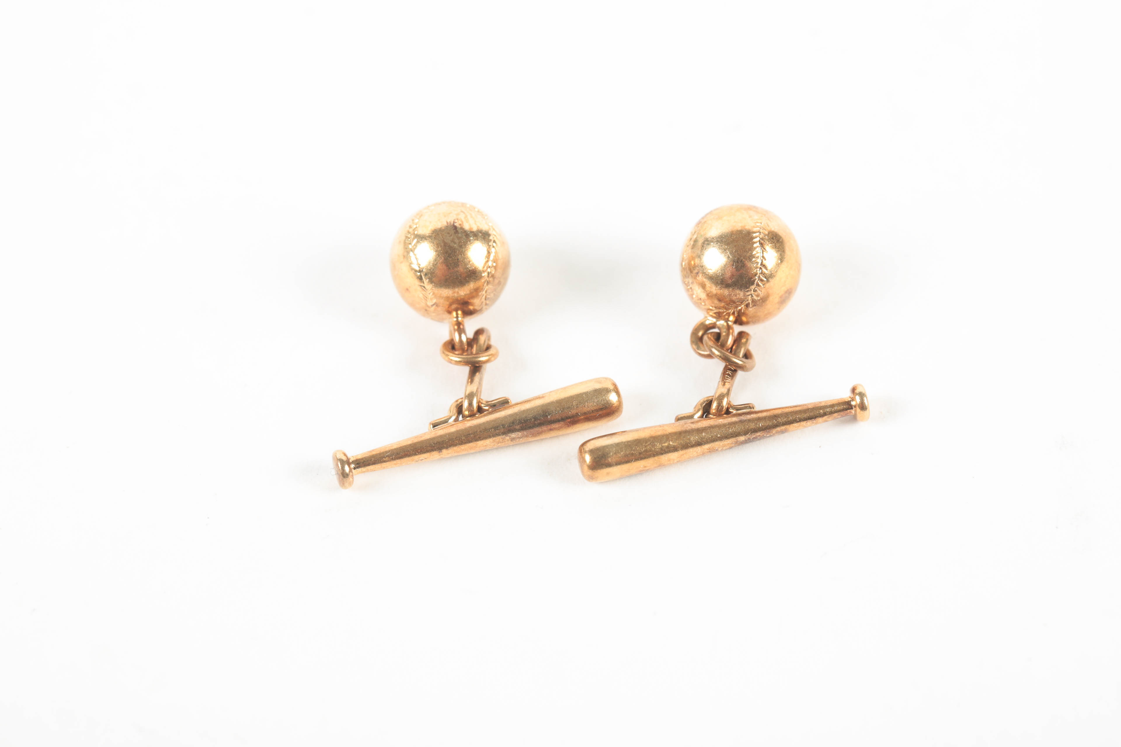 14K Yellow Gold Cuff Links