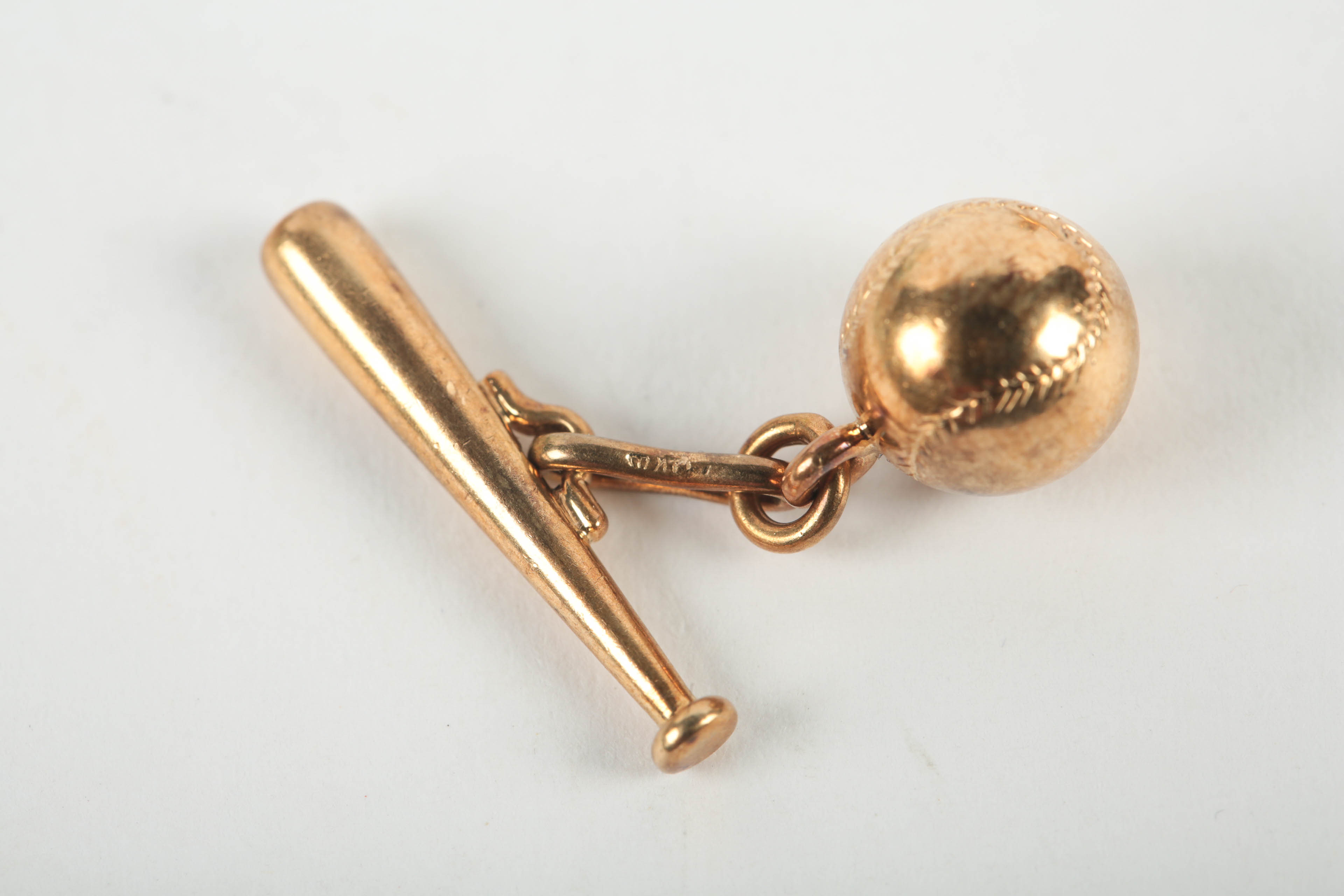 14K Yellow Gold Cuff Links