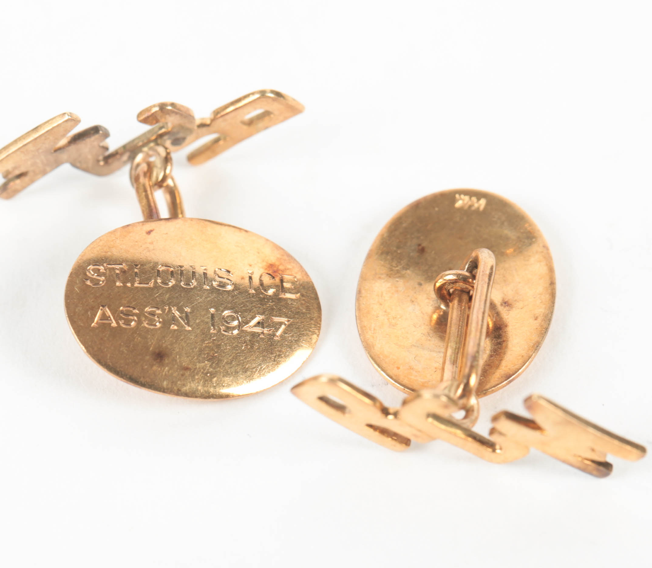 14K Yellow Gold Cuff Links