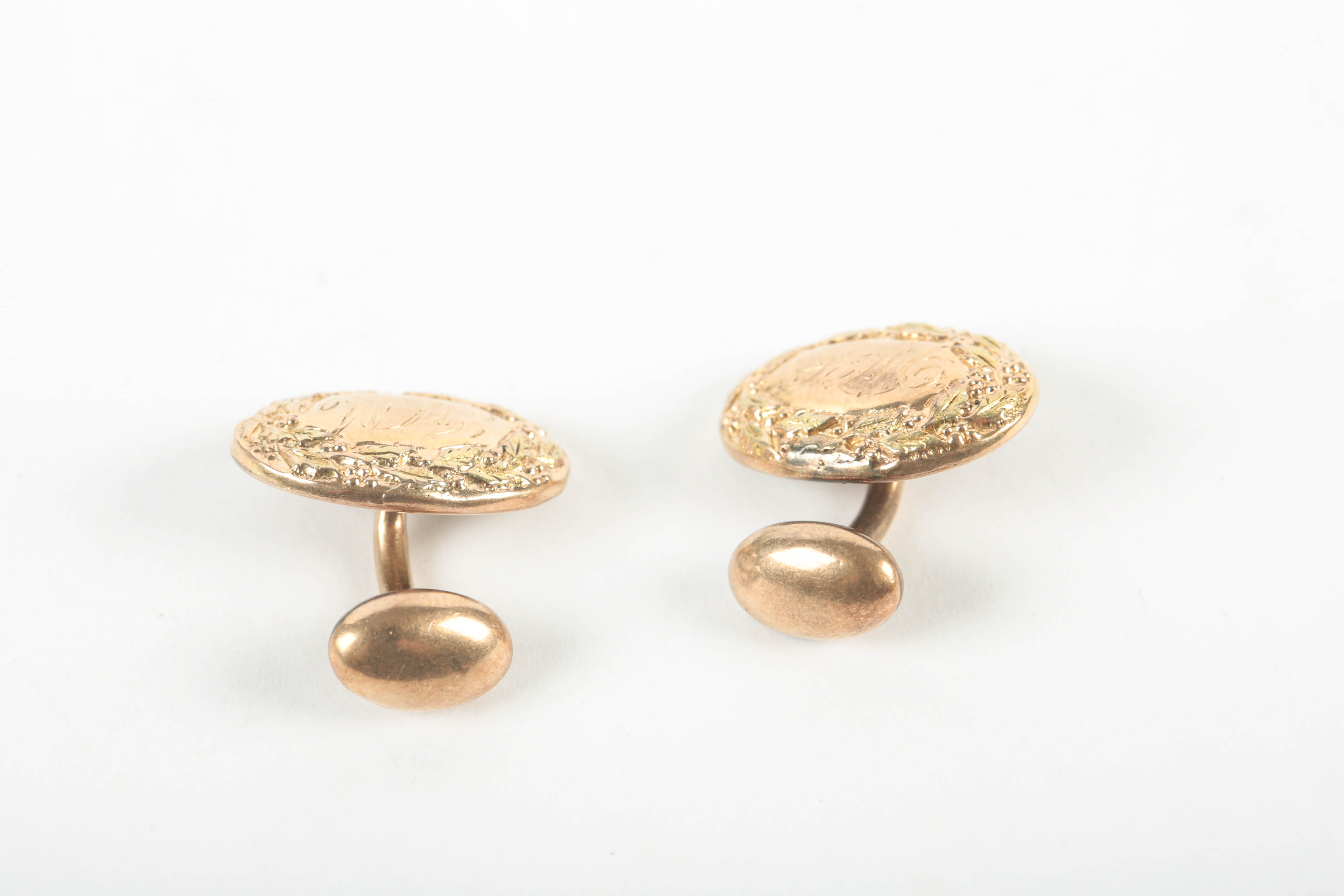 14K Yellow Gold Cuff Links