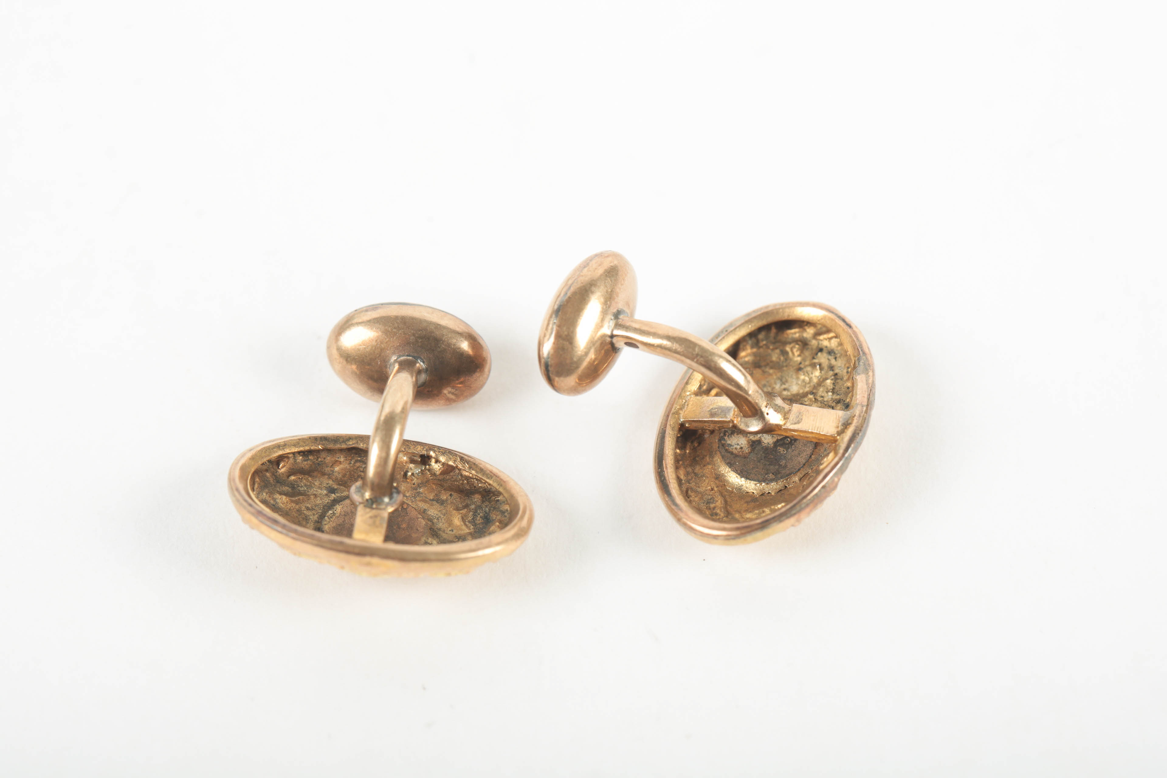 14K Yellow Gold Cuff Links
