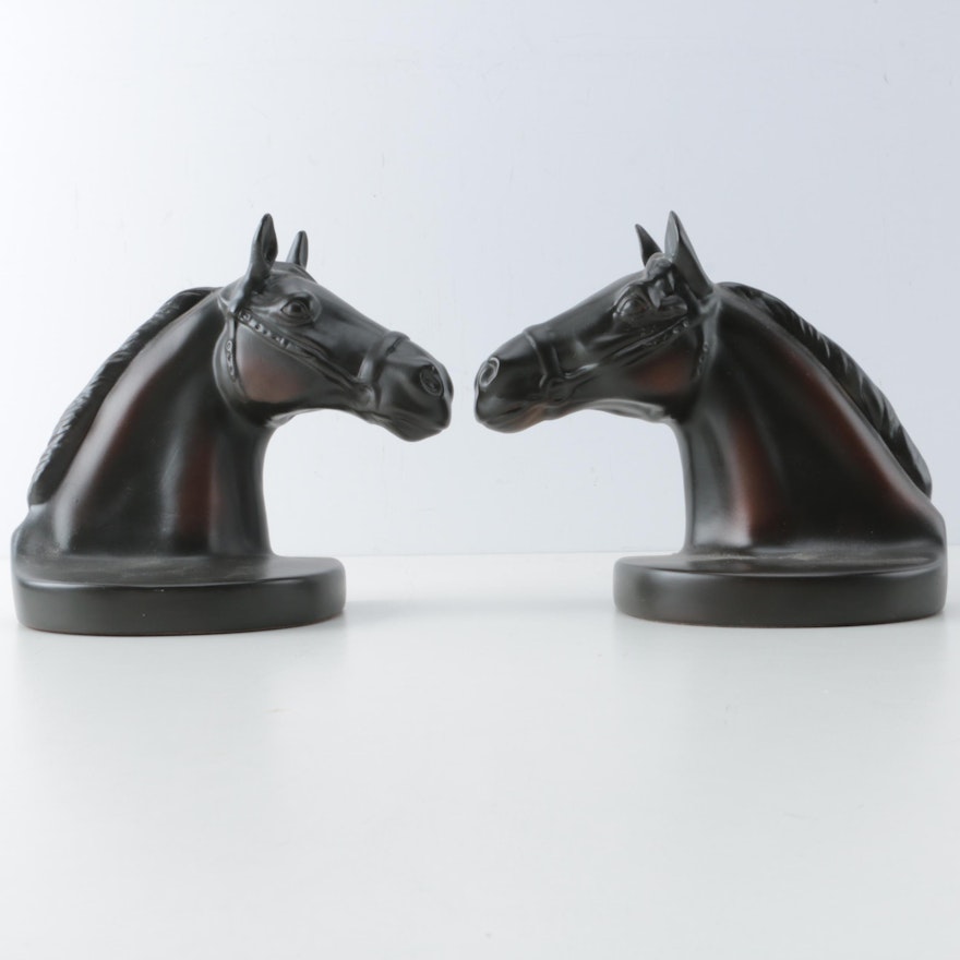 Pair of Horse Head Bookends