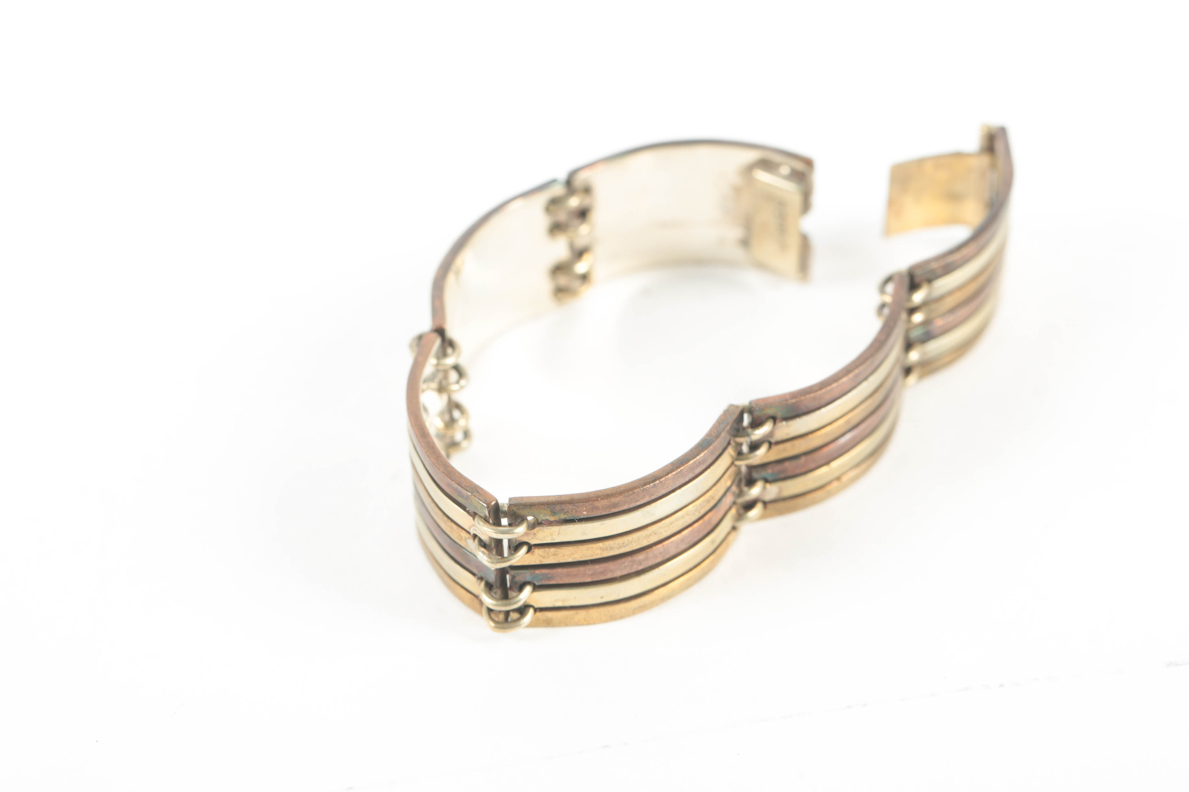 Mexican Sterling Silver Jewelry Full Parure With Married Bracelet