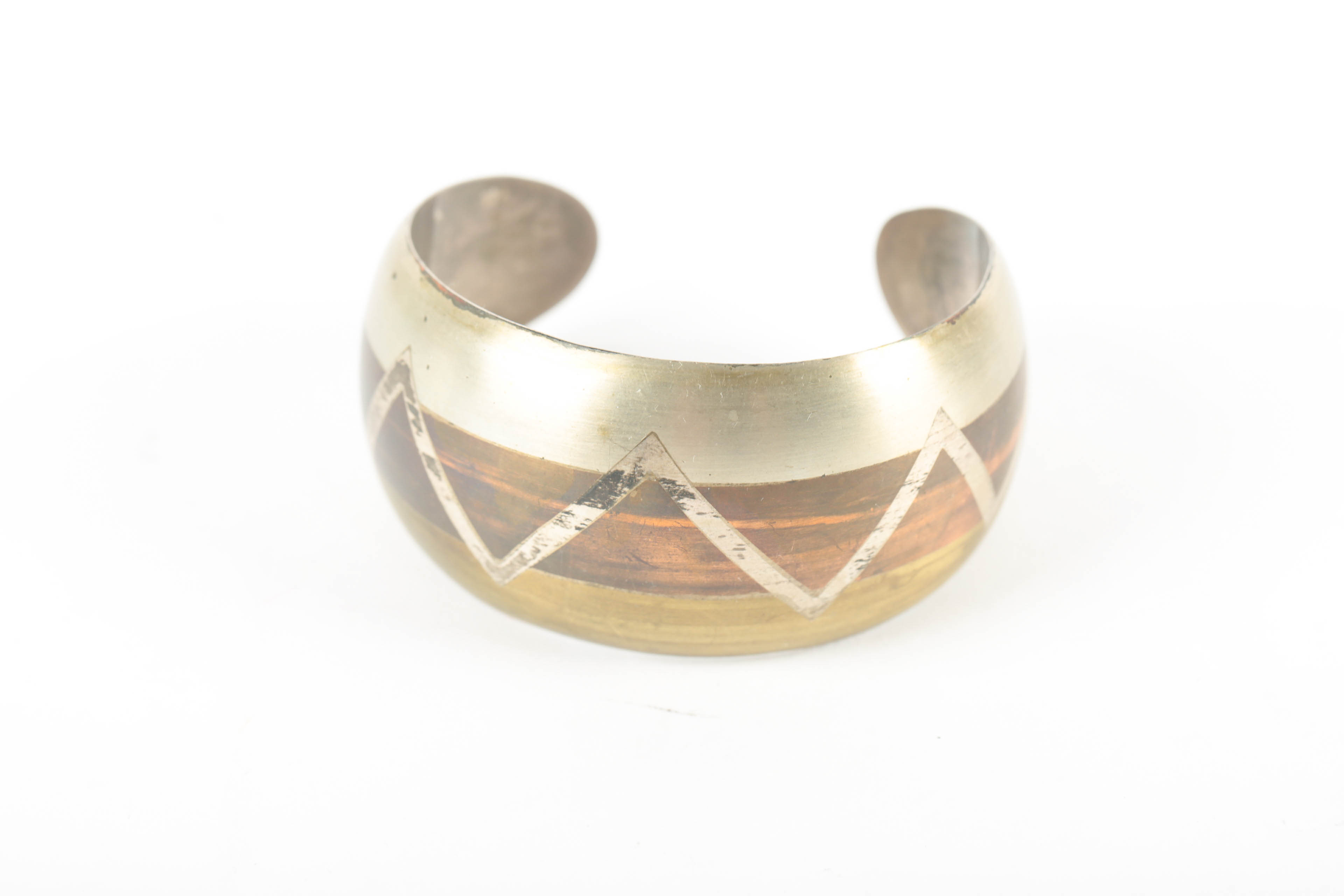 Mexican Sterling Silver Jewelry Full Parure With Married Bracelet