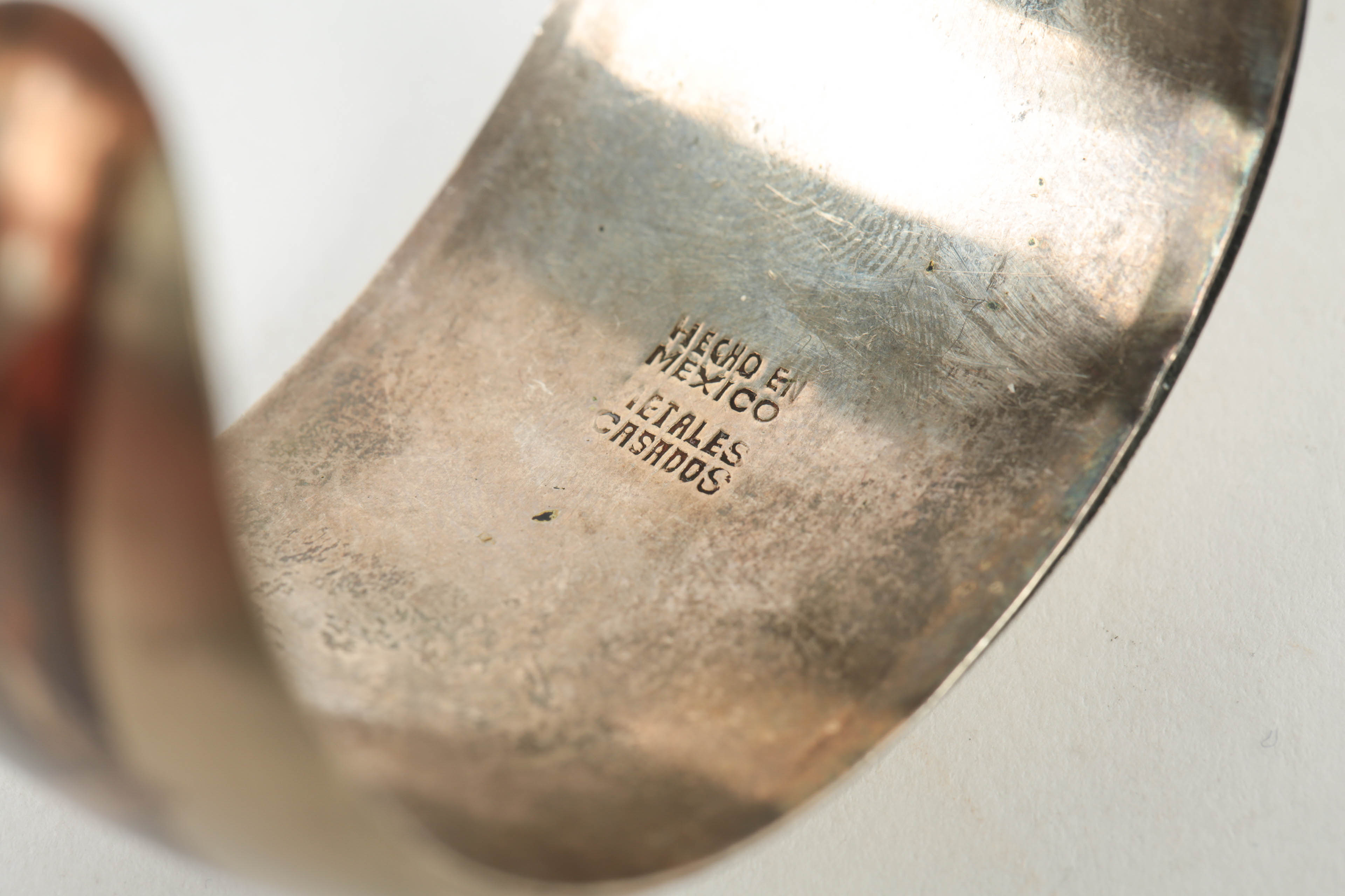 Mexican Sterling Silver Jewelry Full Parure With Married Bracelet