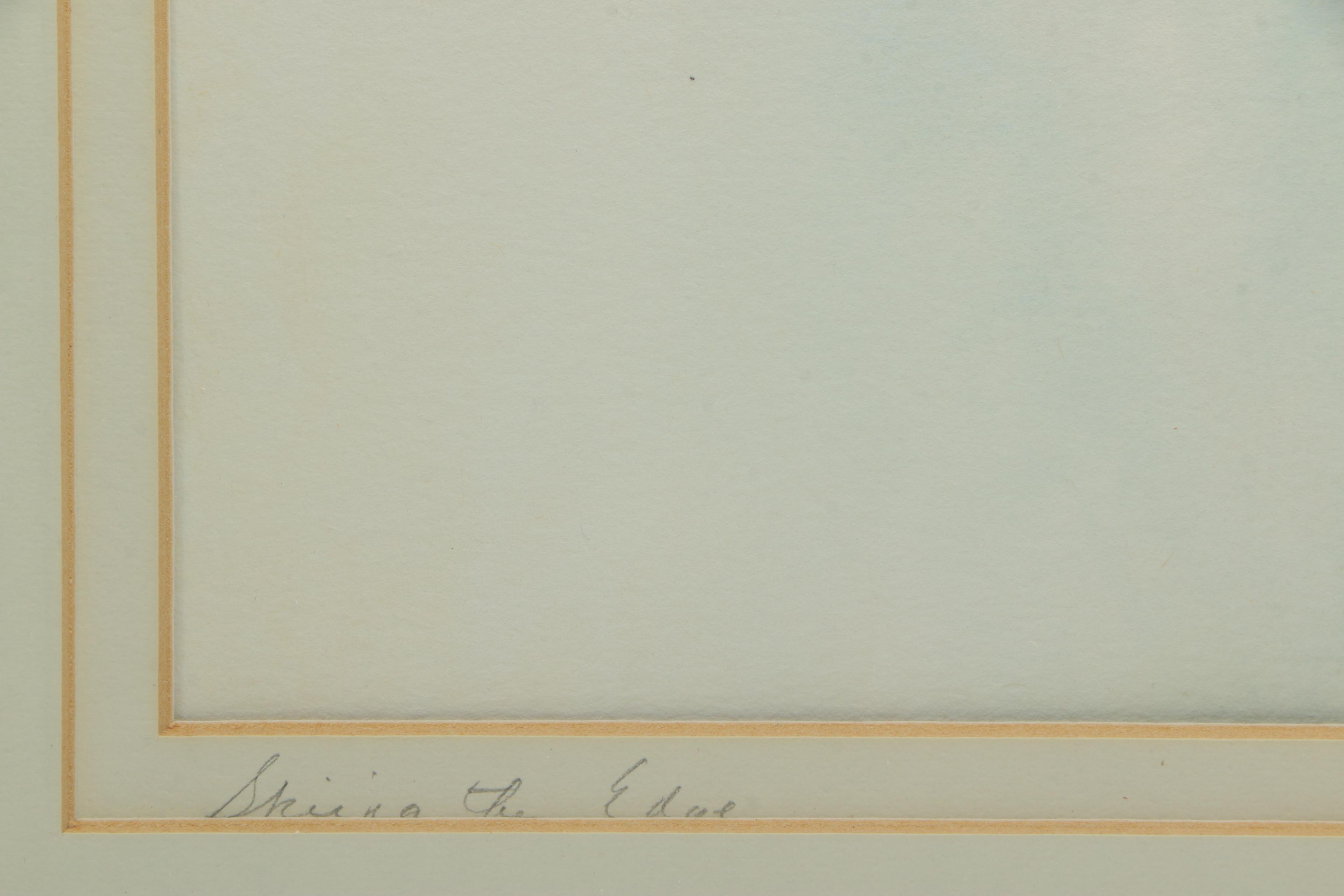 Joan Little Watercolor Painting "Skiing the Edge"