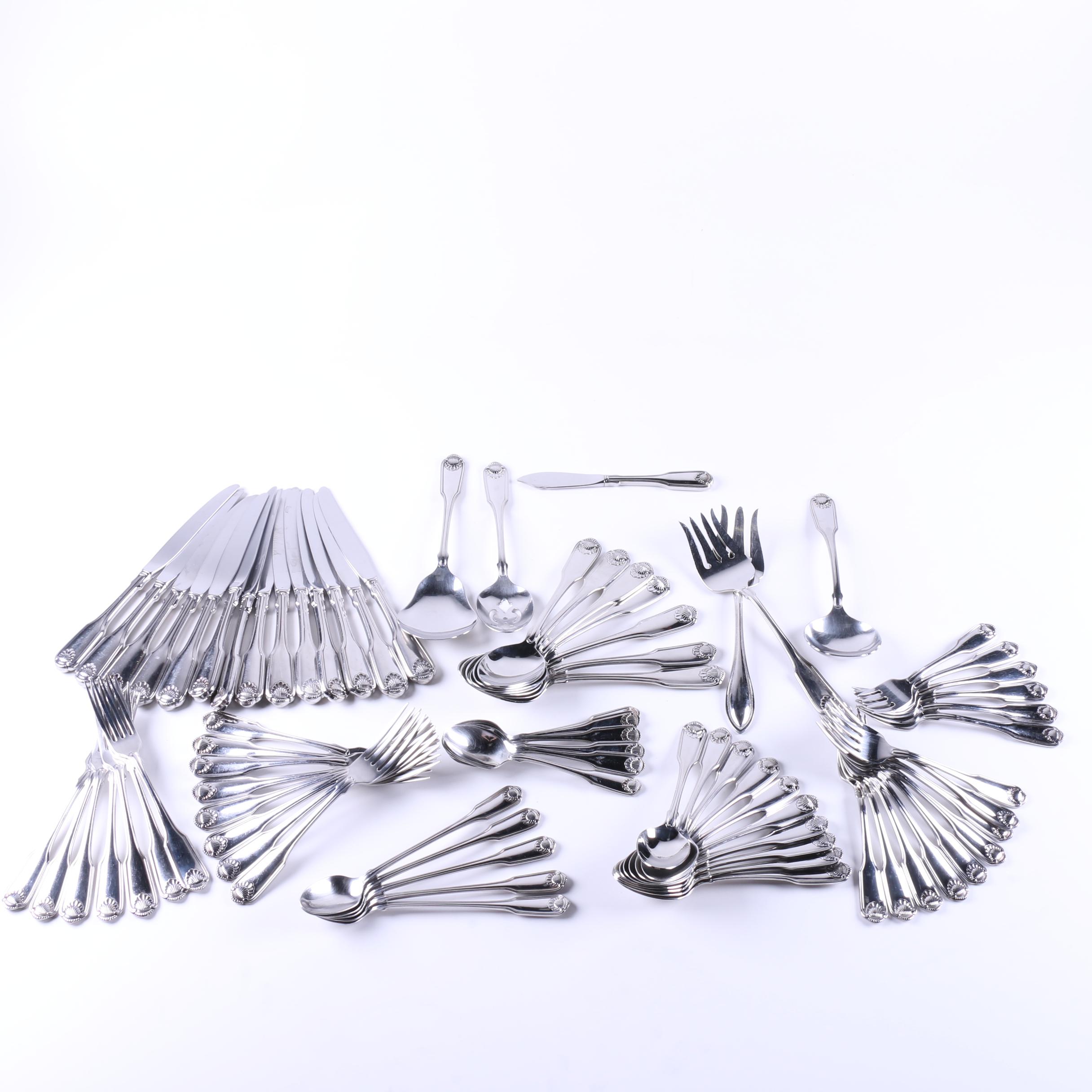 Oneida "Silver Shell" Silver Plate Flatware Set