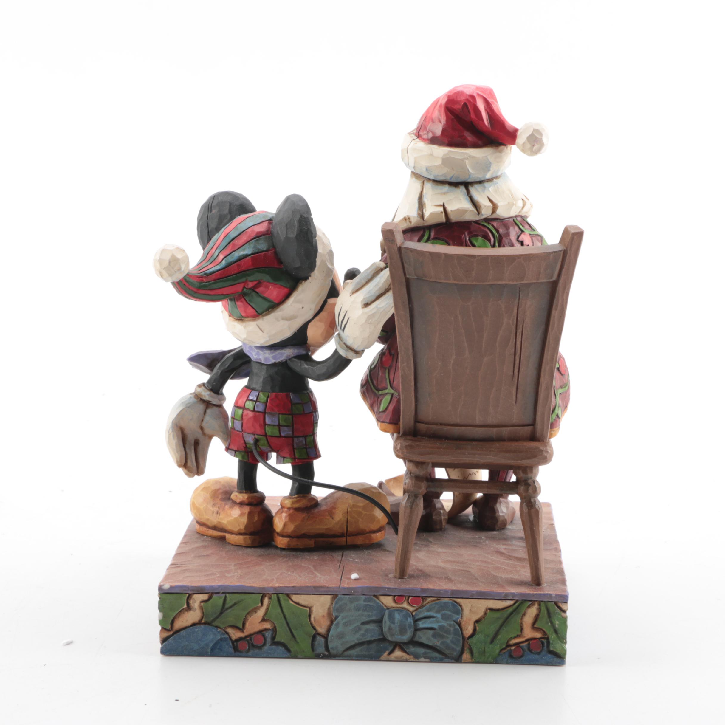 Pair of Jim Shore for Enesco Walt Disney Showcase Collection Christmas Figurines