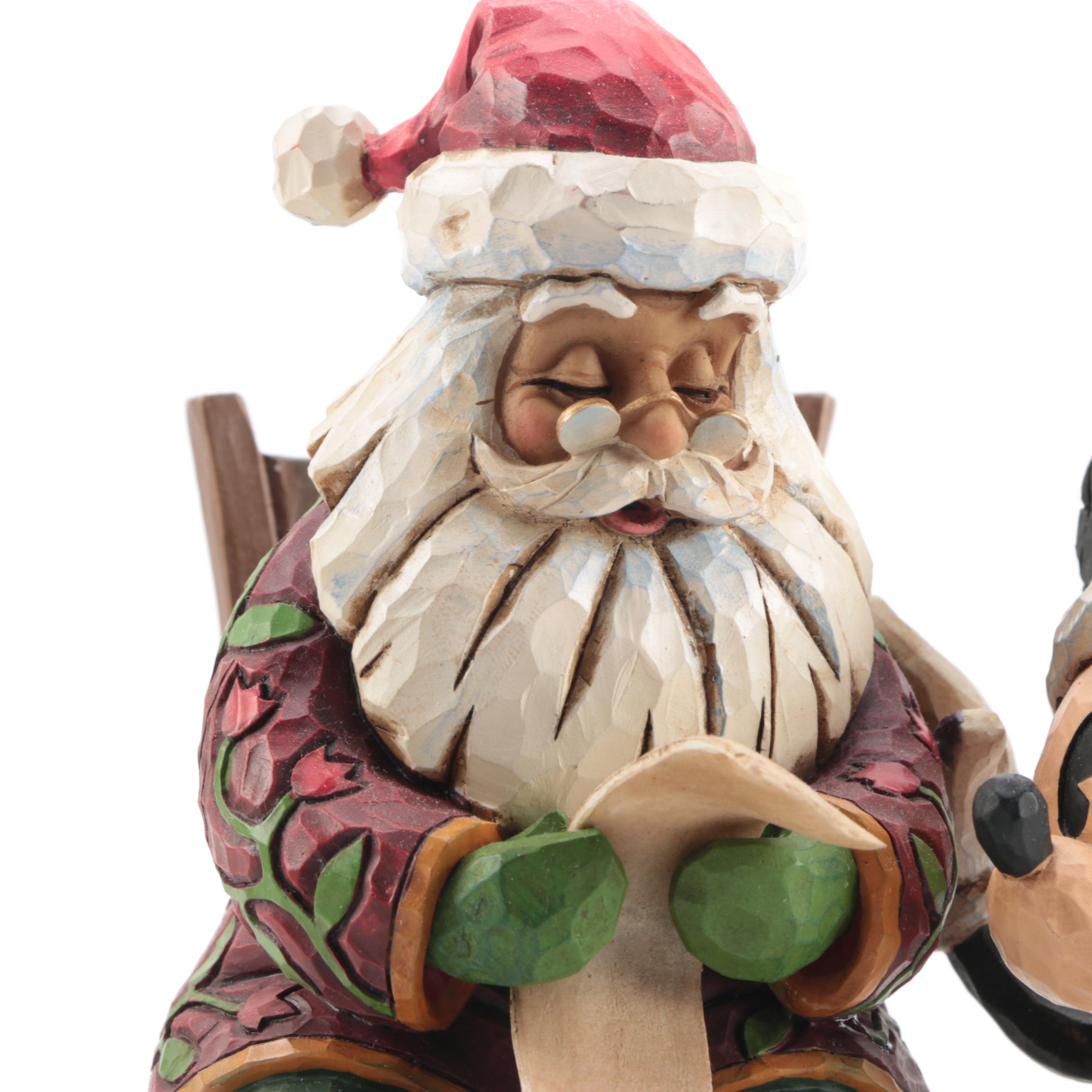 Pair of Jim Shore for Enesco Walt Disney Showcase Collection Christmas Figurines