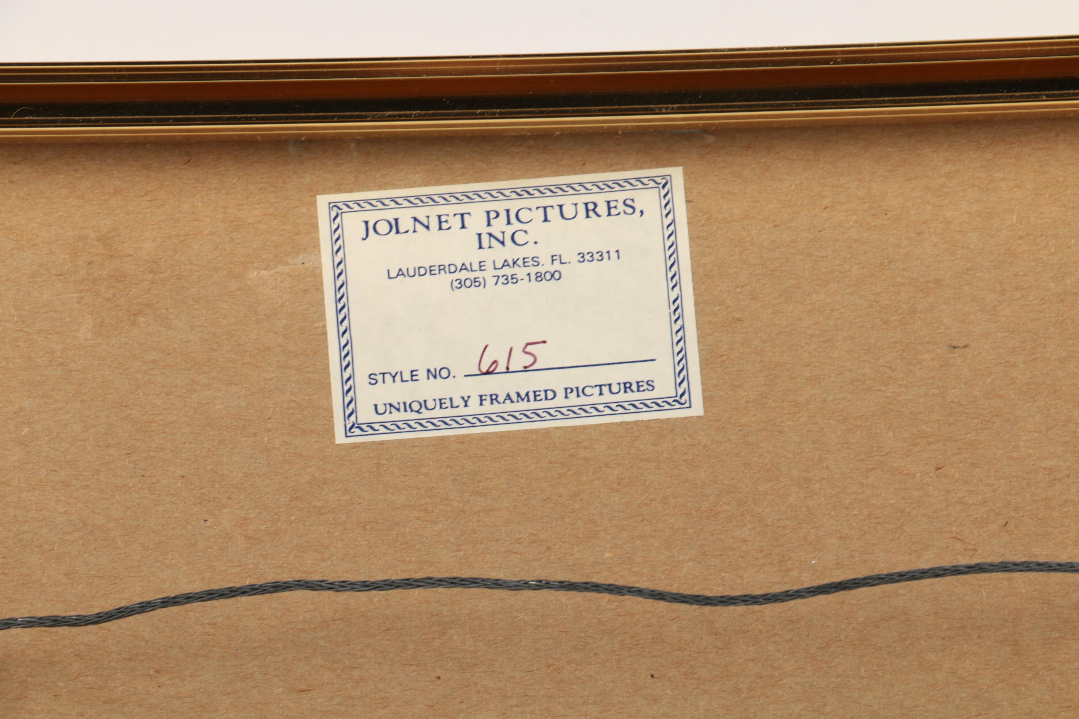 East Asian Style Offset Lithograph on Paper of Birds and Flowers