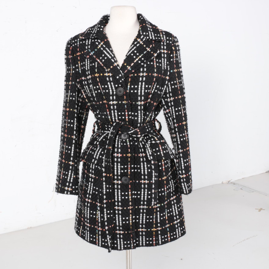 Women's HR Hong Ren Jie Di Black Tweed Coat