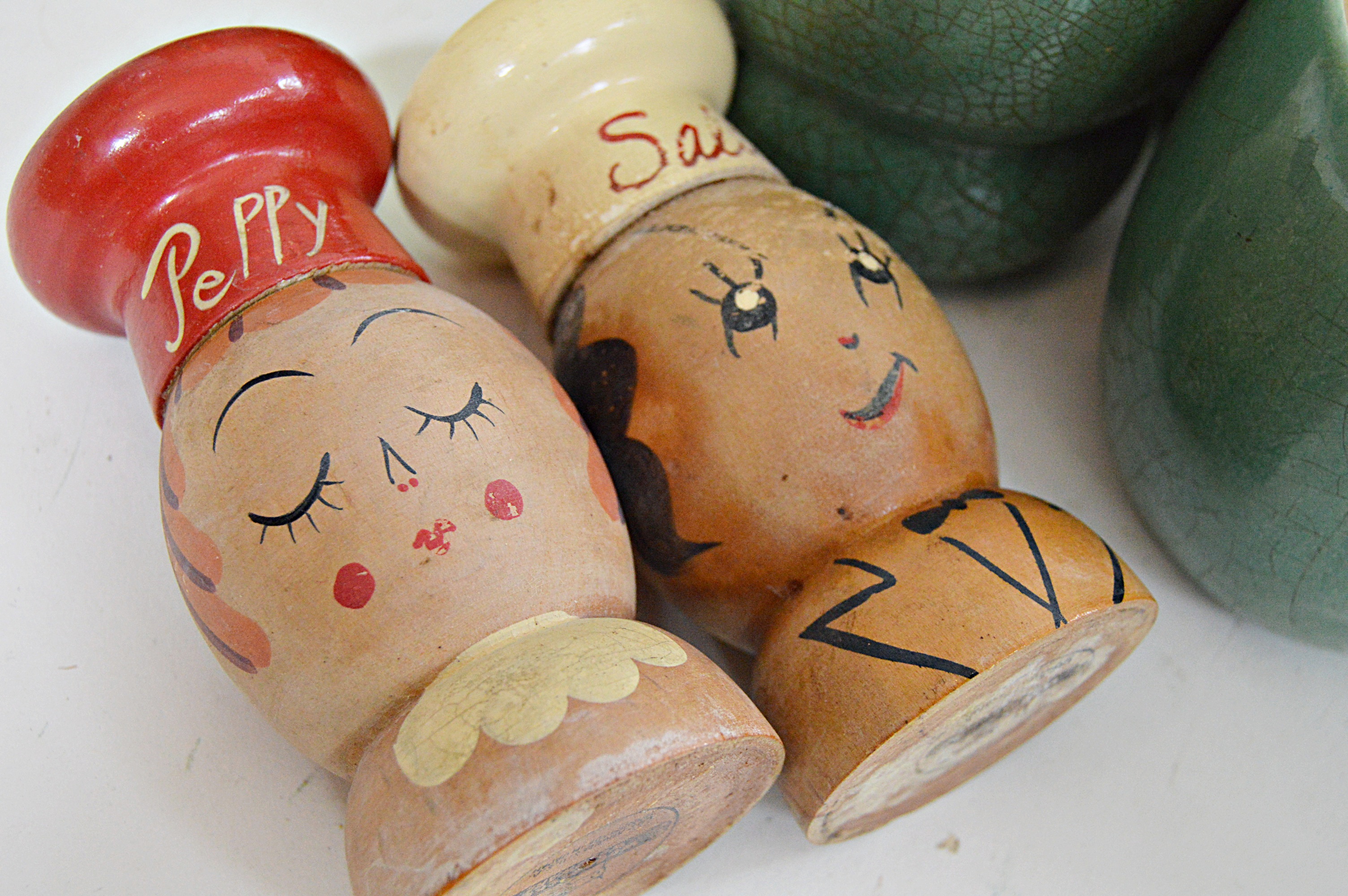 Mid Century Glassware, Pottery, Wooden Tray Including Hall and McCoy