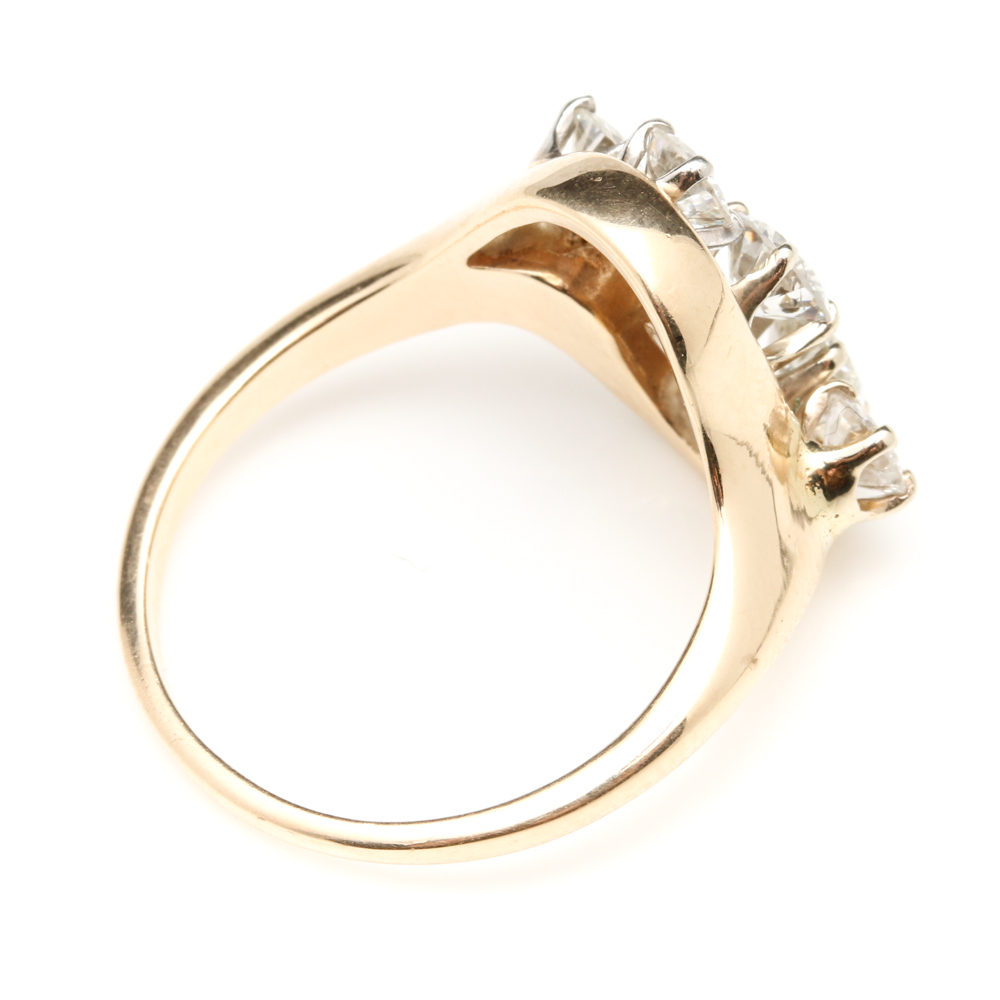 14K Yellow Gold 1.28 CTW Diamond Ring