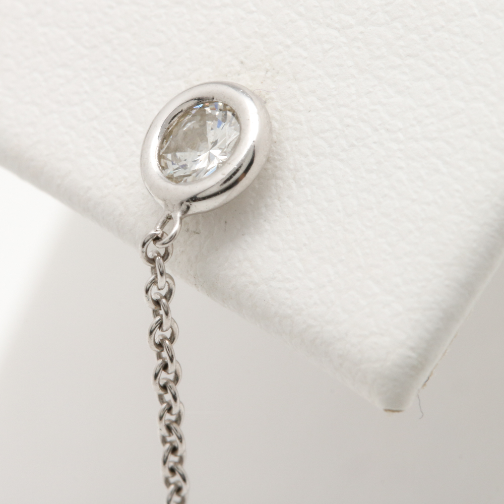 14K White Gold Diamond Dangle Earrings