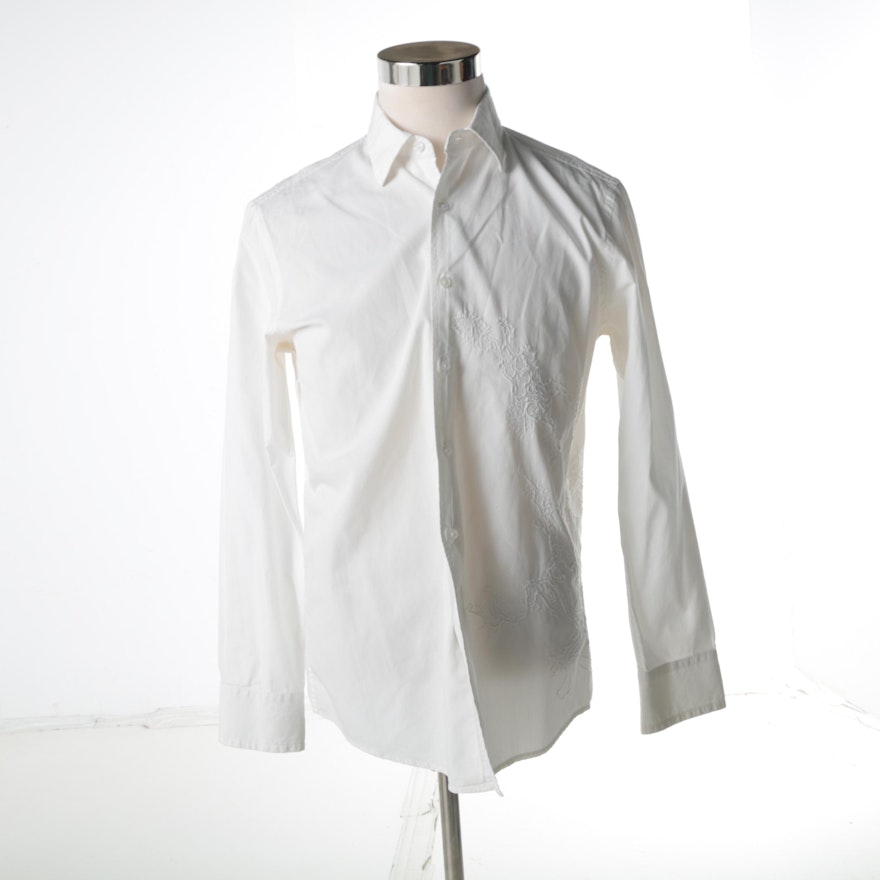 Men's I-N-C International Concepts White Button-Down Shirt