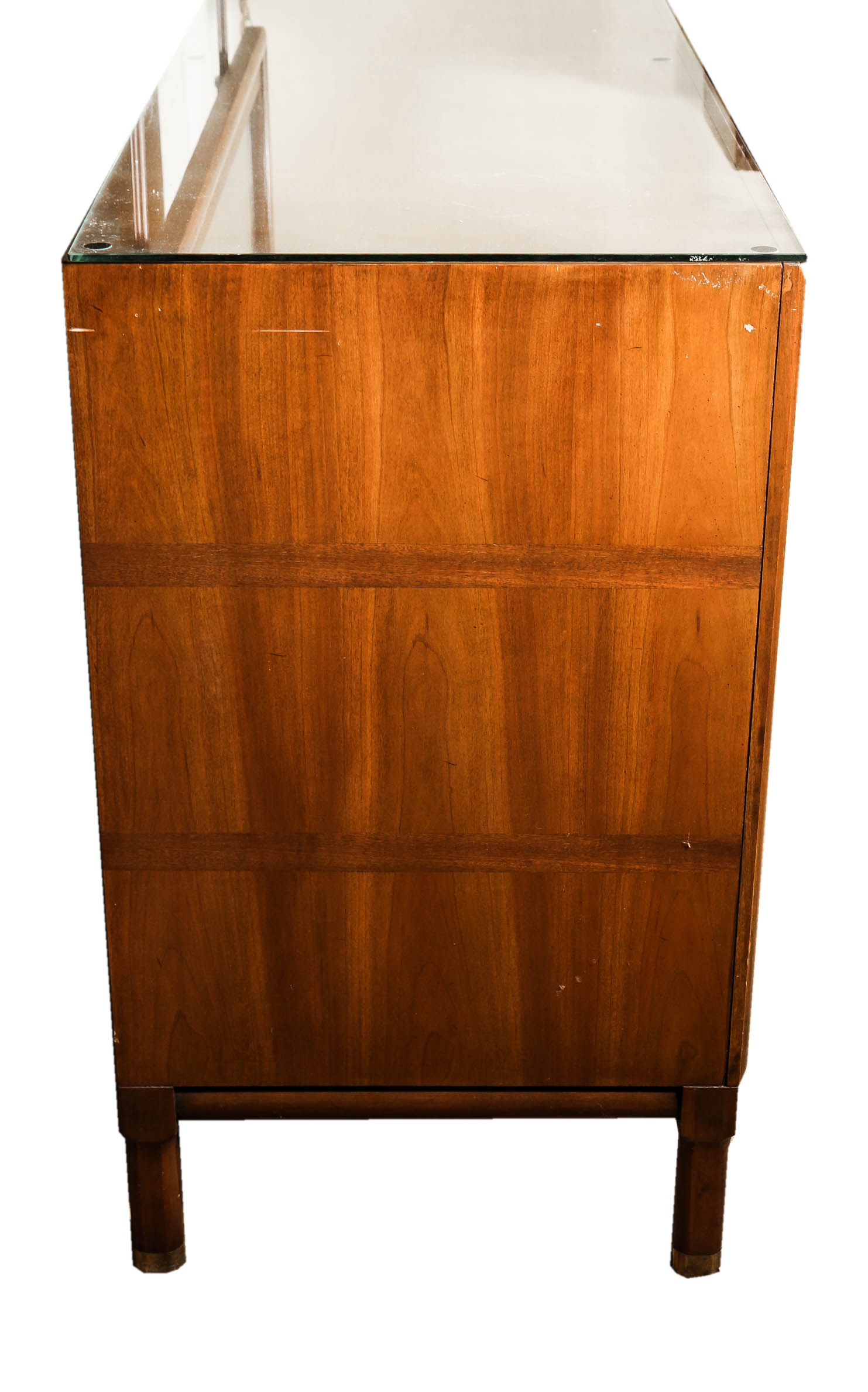 Mid Century Modern Walnut Dresser with Mirror by Lammerts