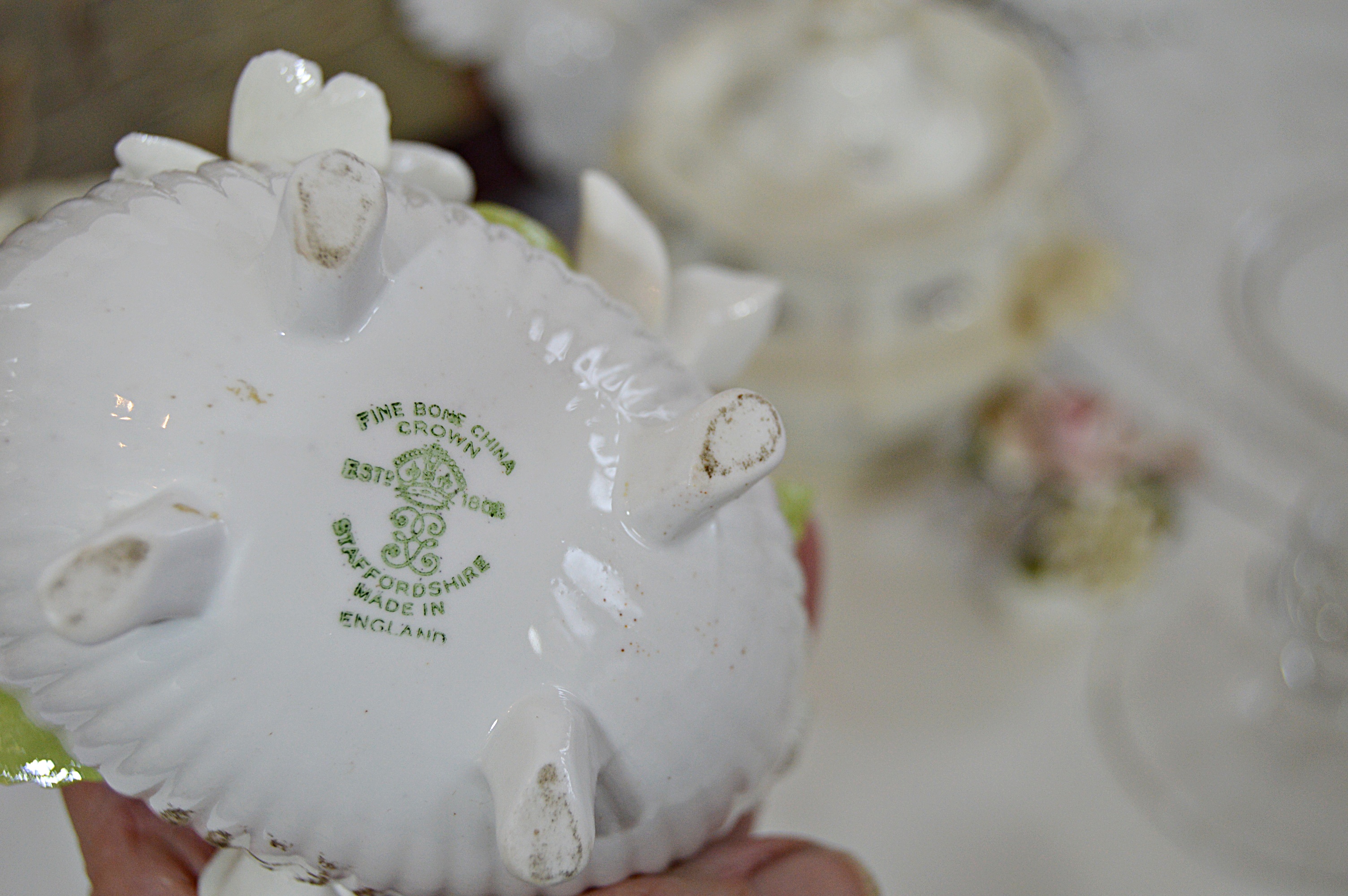 Vintage Tray with Italian, Spanish, English Ceramics and Glassware