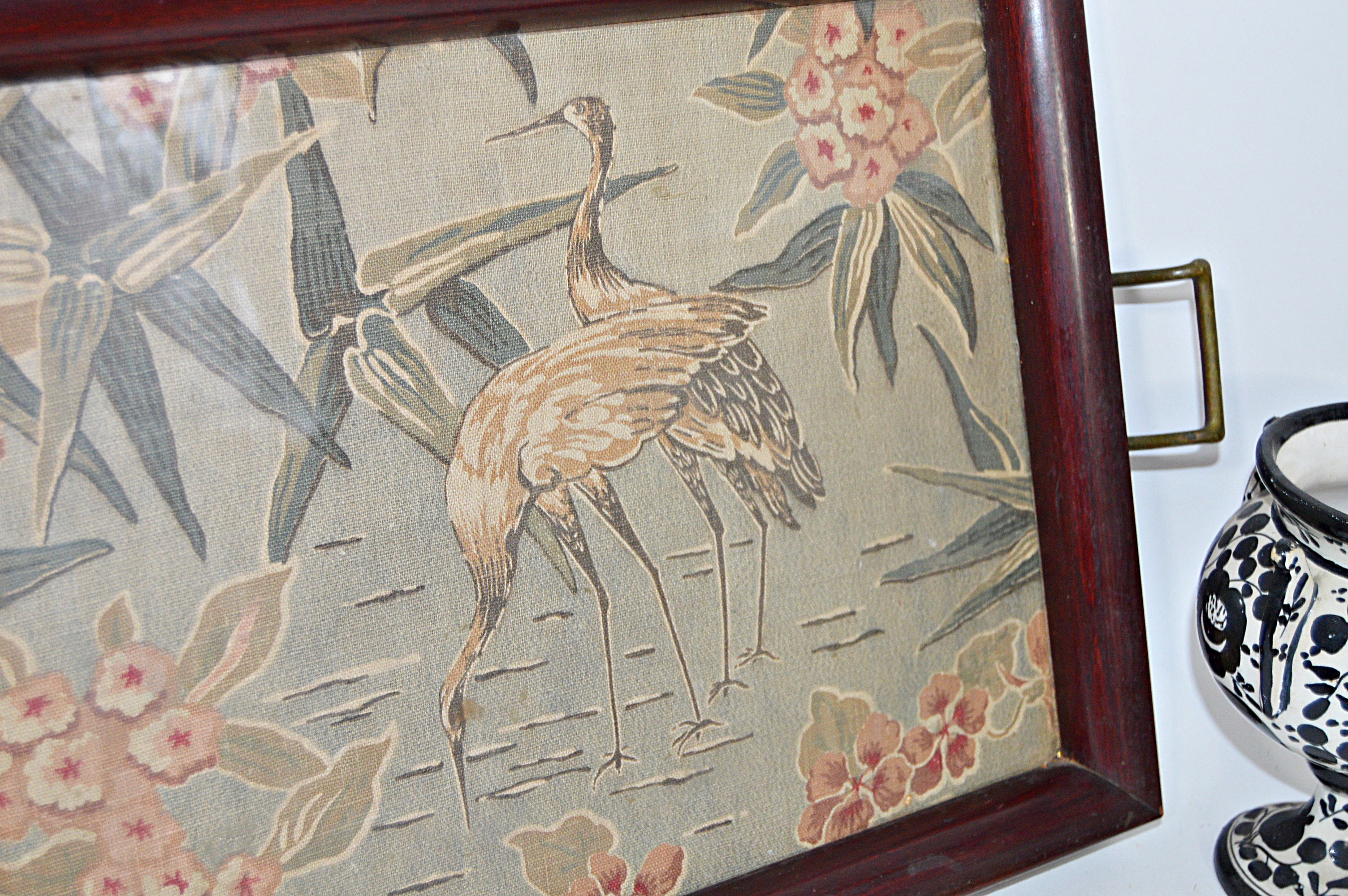 Vintage Tray with Italian, Spanish, English Ceramics and Glassware