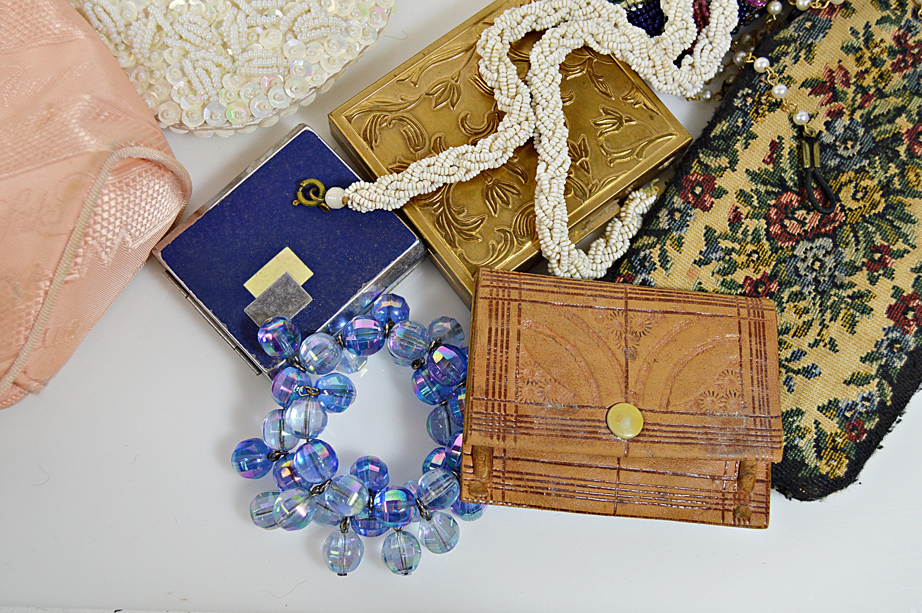 Vintage Beaded Bags, Compacts, Beaded Jewelry