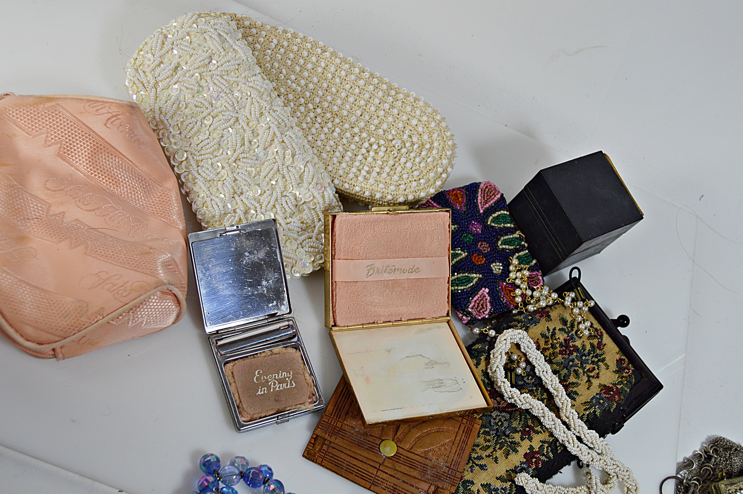 Vintage Beaded Bags, Compacts, Beaded Jewelry