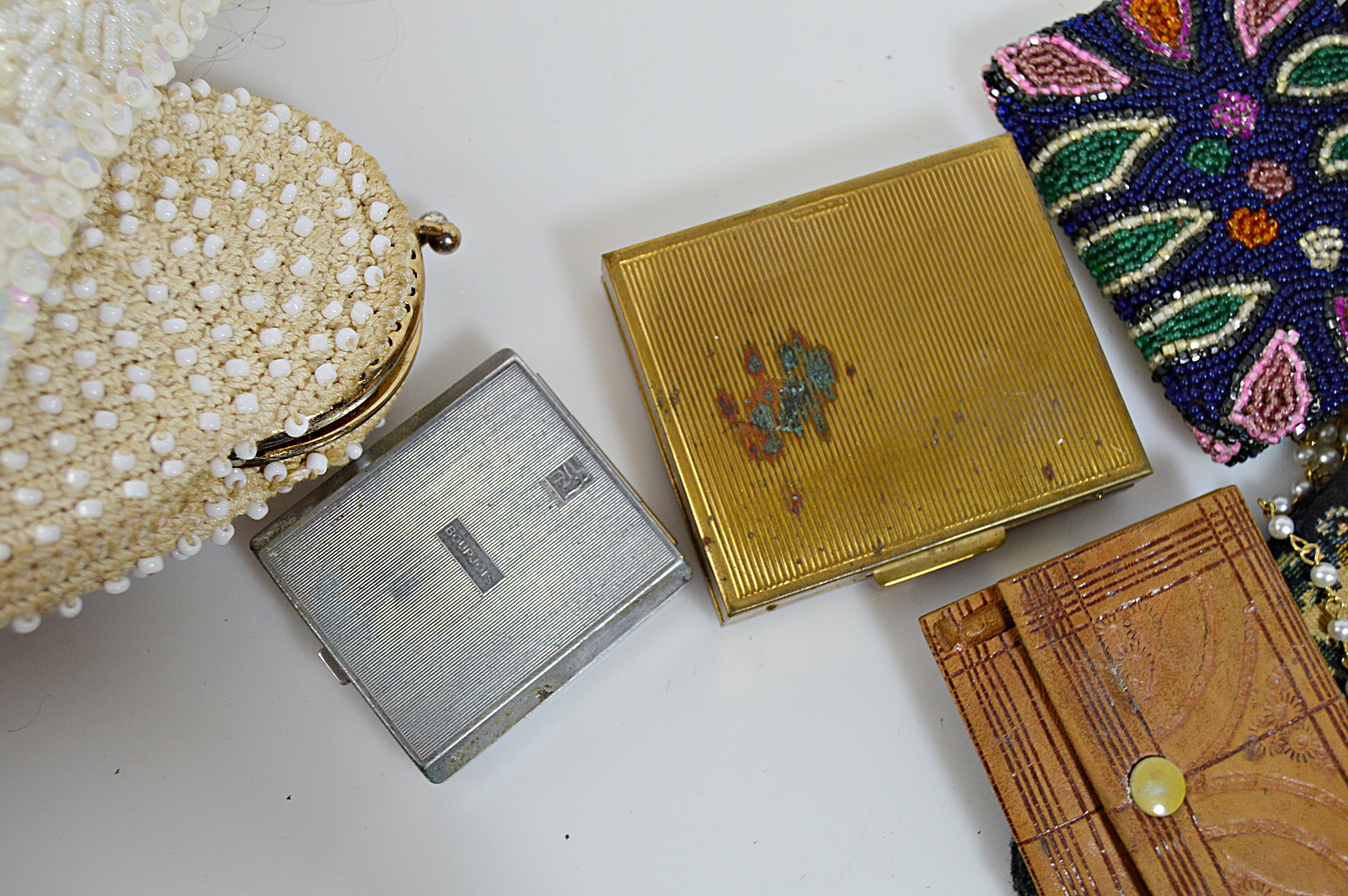 Vintage Beaded Bags, Compacts, Beaded Jewelry