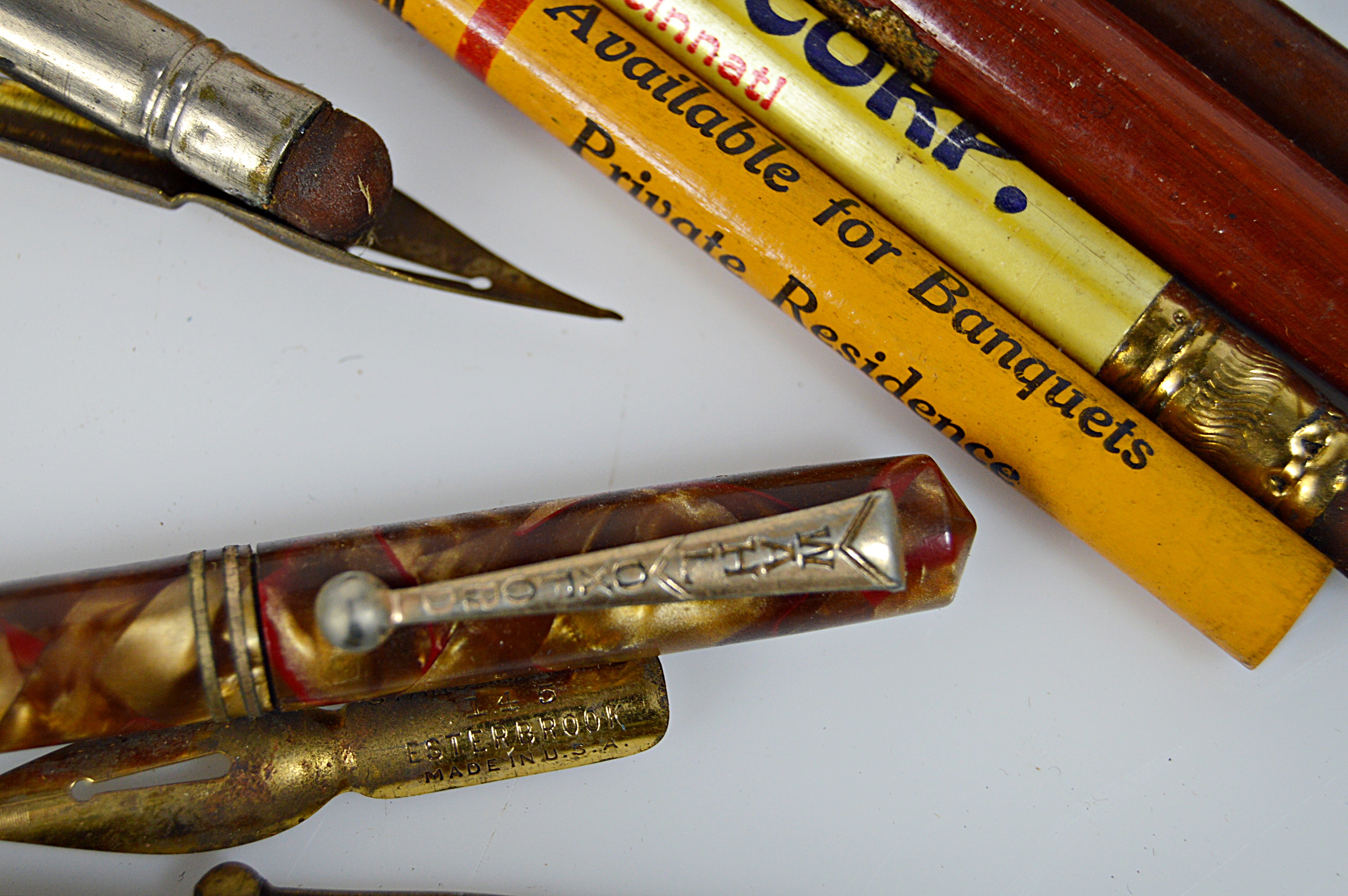 Vintage Pens and Pencils with Advertising