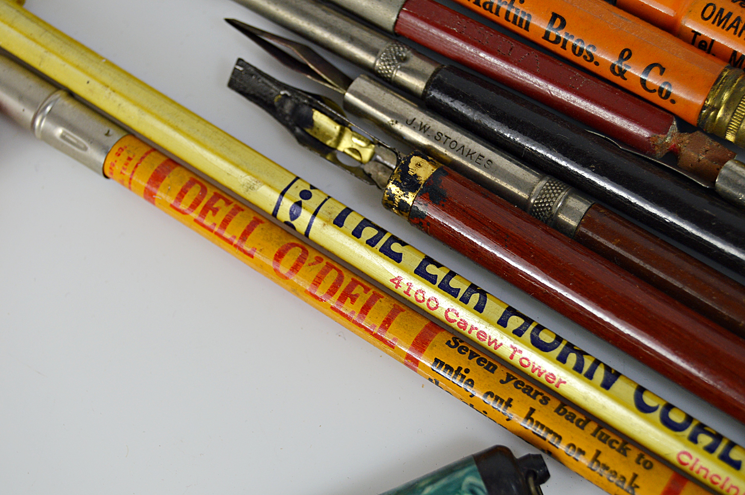 Vintage Pens and Pencils with Advertising