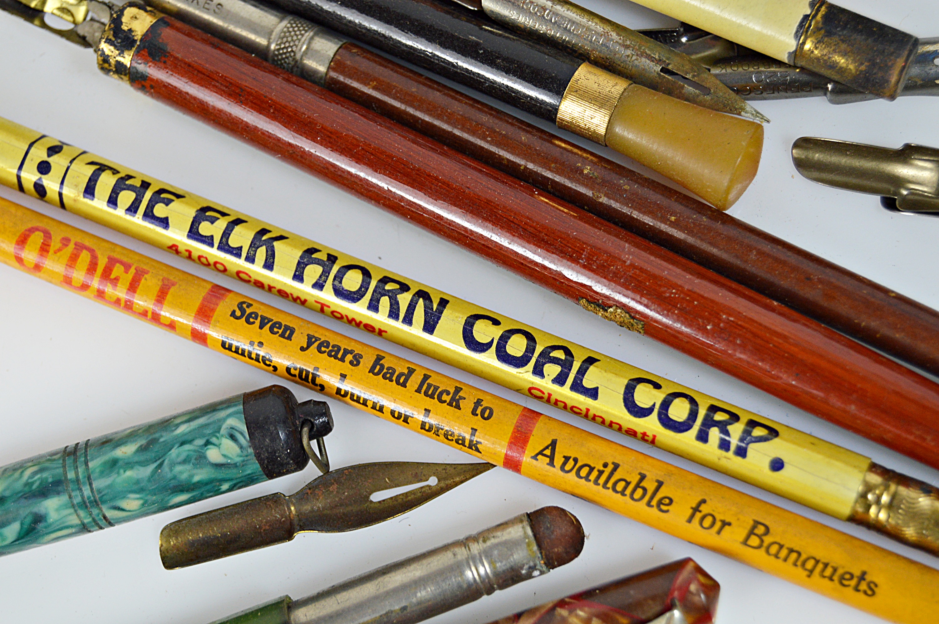Vintage Pens and Pencils with Advertising