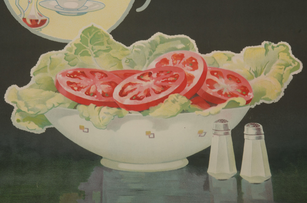 Original 1935 Mazola Poster Advertisement "The Perfect Oil for Salads"