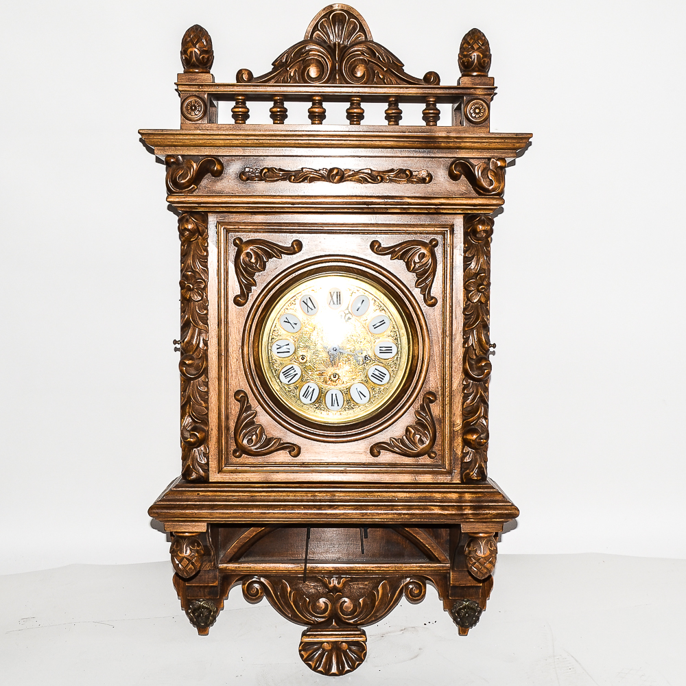 Vintage Gazo Family Clock Factory "La Jolla" Alderwood Wall Clock