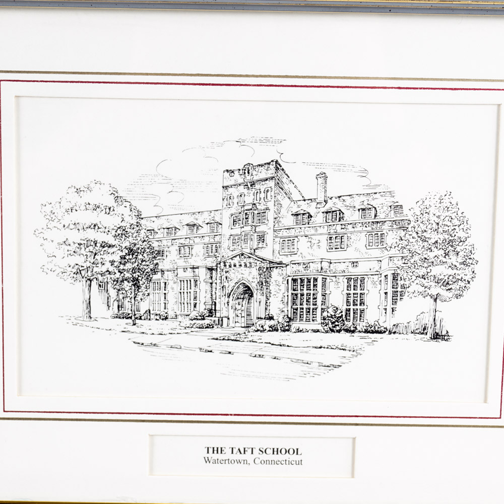 Eglomise Designs "The Taft School" Wall Mirror