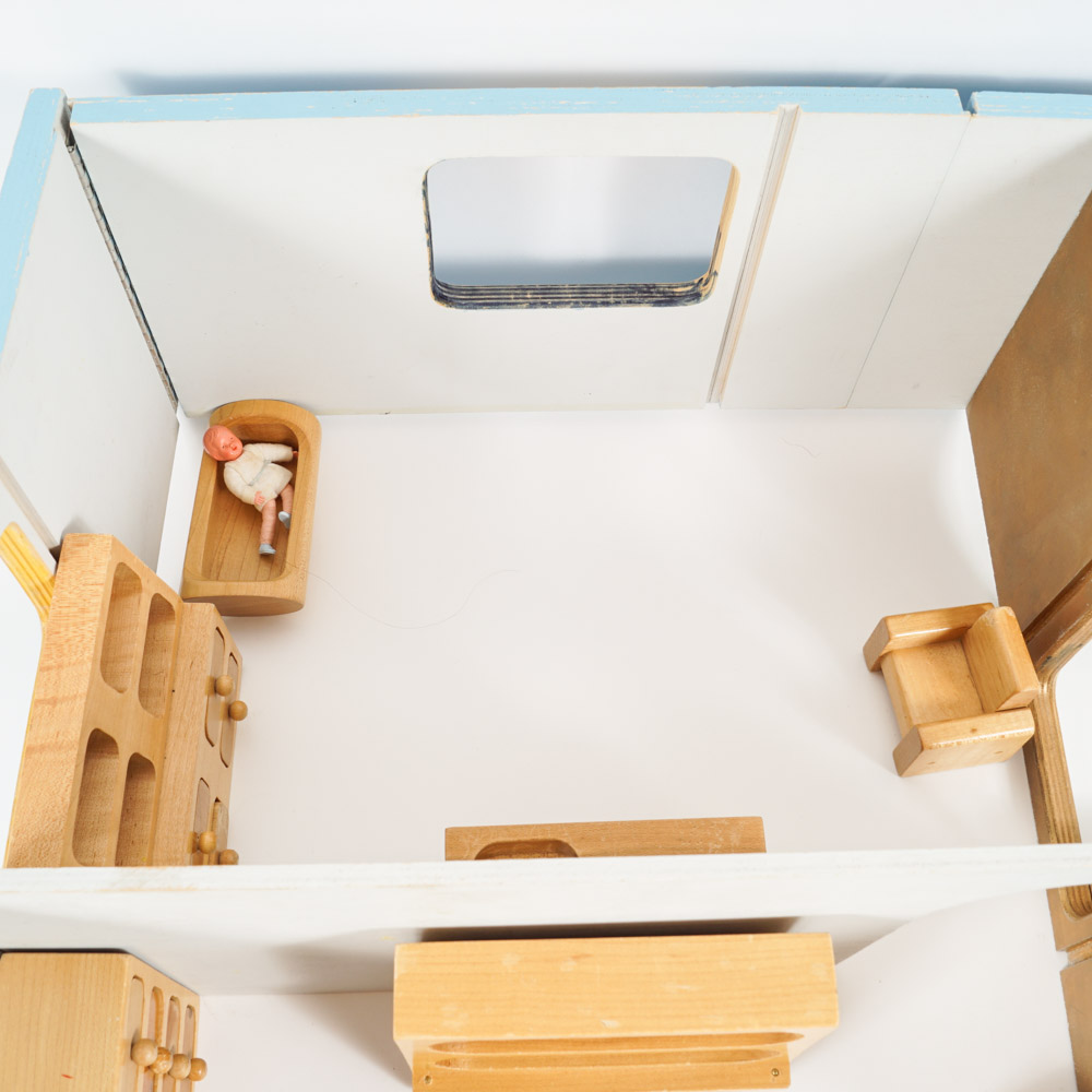 Vintage Creative Playthings Dollhouse Set With Furniture