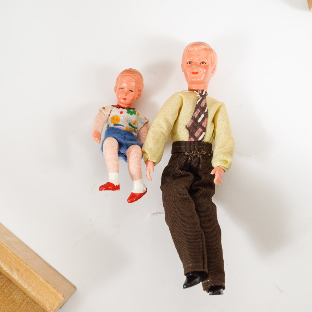 Vintage Creative Playthings Dollhouse Set With Furniture