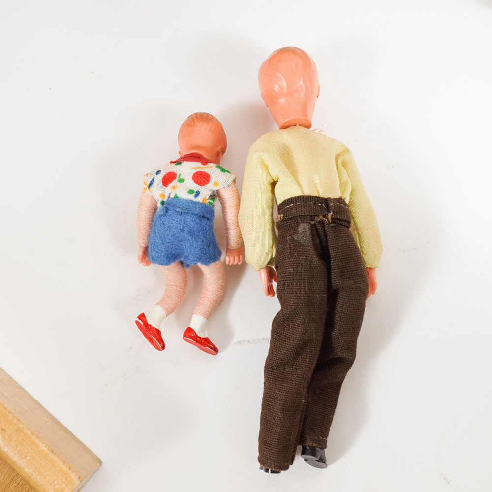 Vintage Creative Playthings Dollhouse Set With Furniture