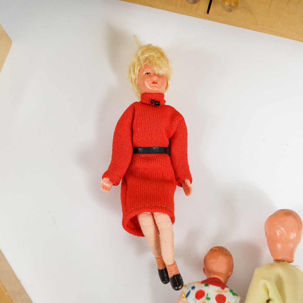 Vintage Creative Playthings Dollhouse Set With Furniture