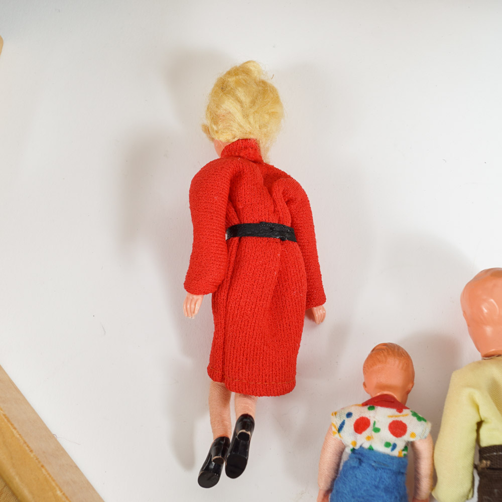 Vintage Creative Playthings Dollhouse Set With Furniture