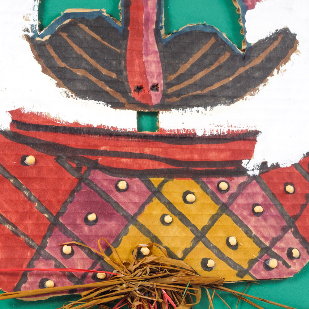 Mixed Media Cardboard African Style Mask Mask