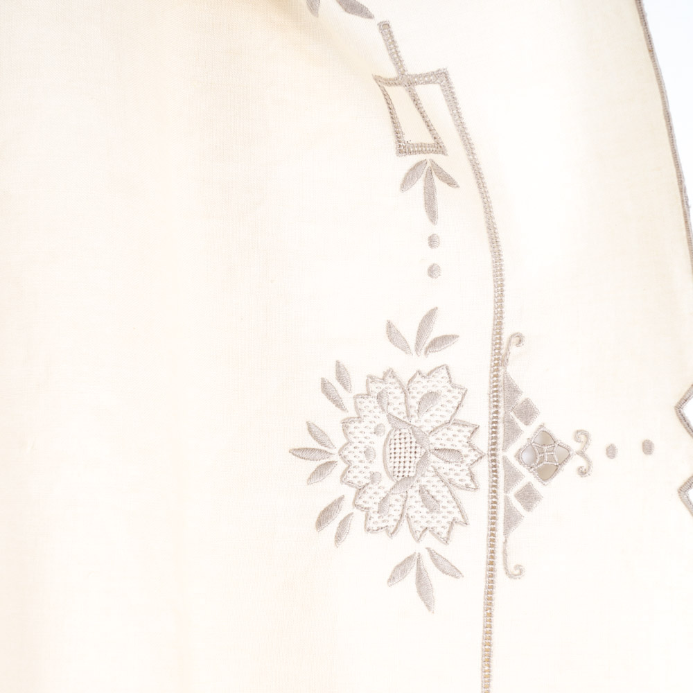 Vintage Embroidered Linen Tablecloth and Napkins