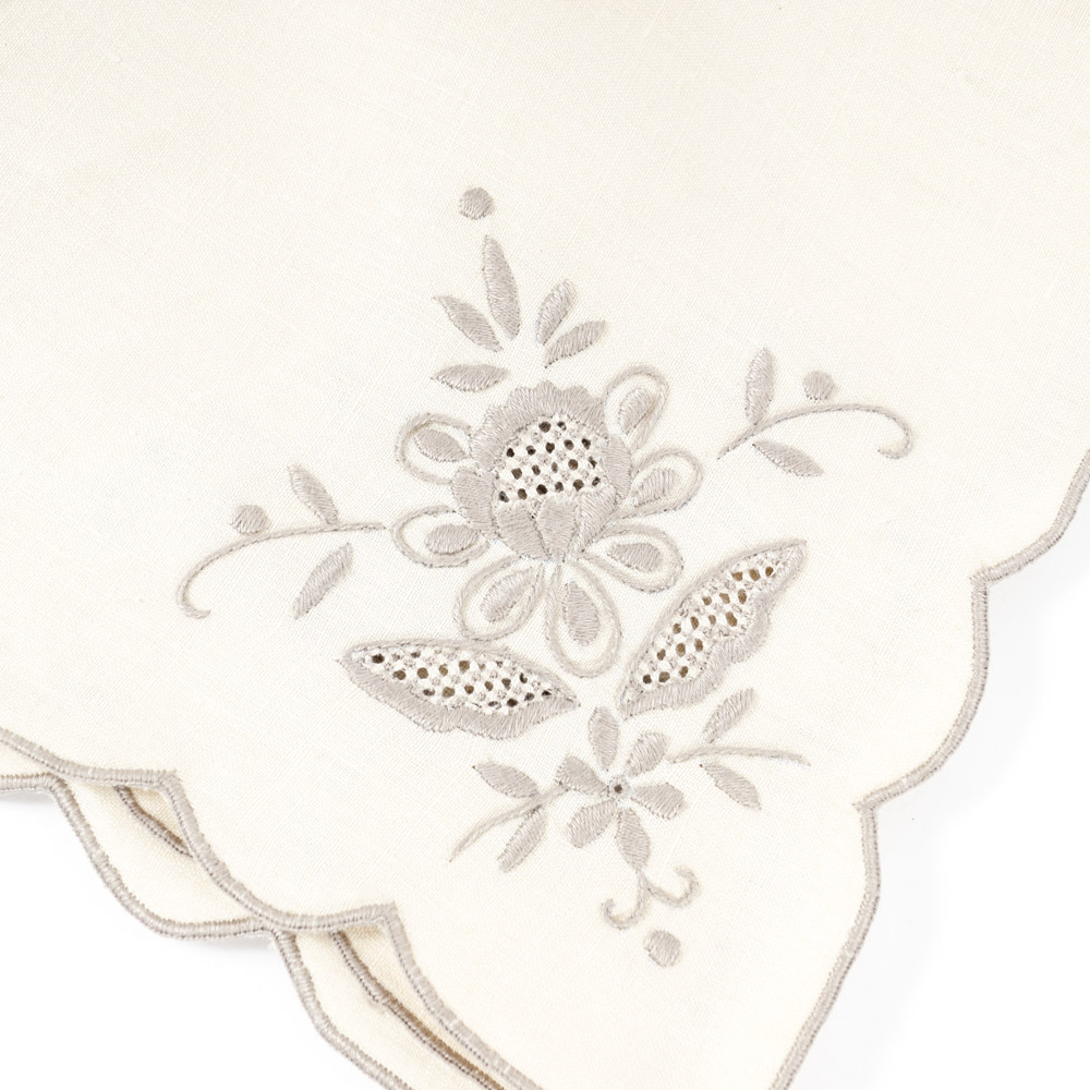 Vintage Embroidered Linen Tablecloth and Napkins