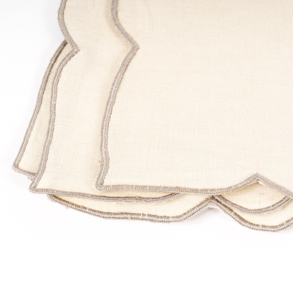 Vintage Embroidered Linen Tablecloth and Napkins