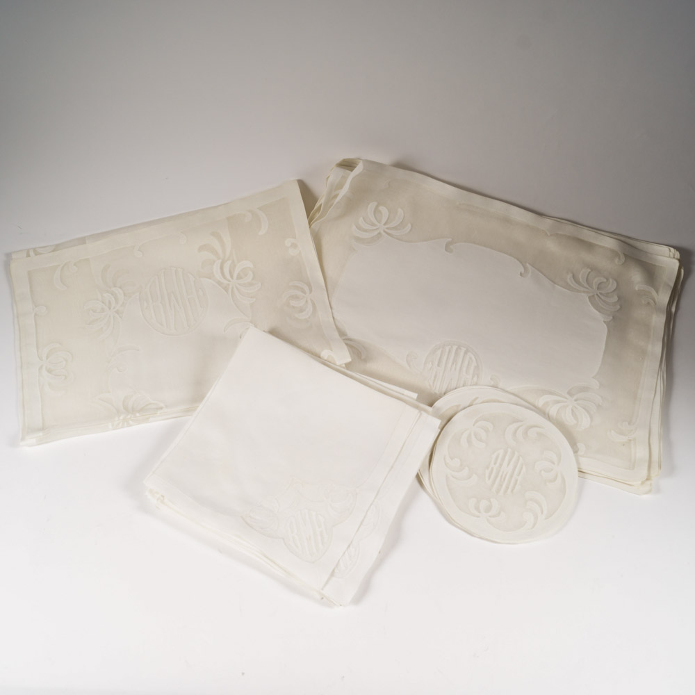 M. W. Carr & Co Monogrammed Table Linens