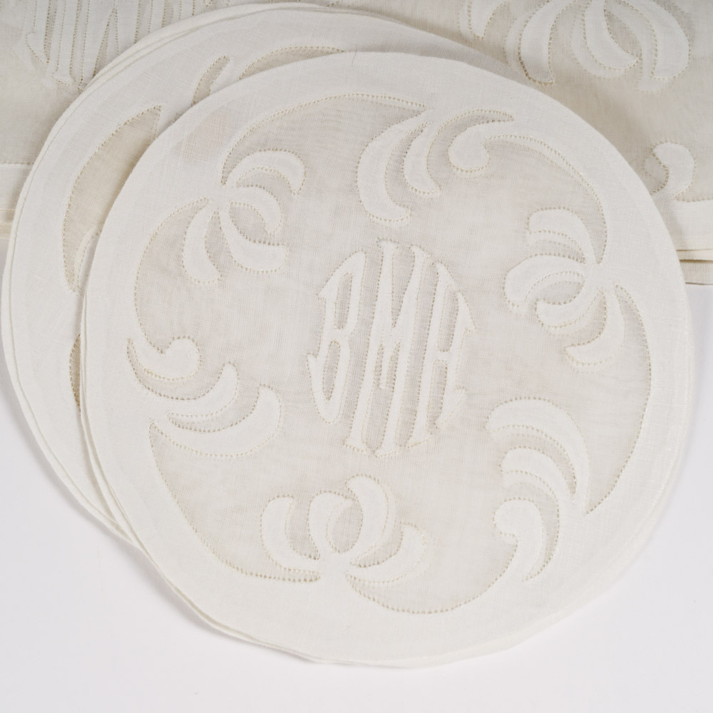 M. W. Carr & Co Monogrammed Table Linens