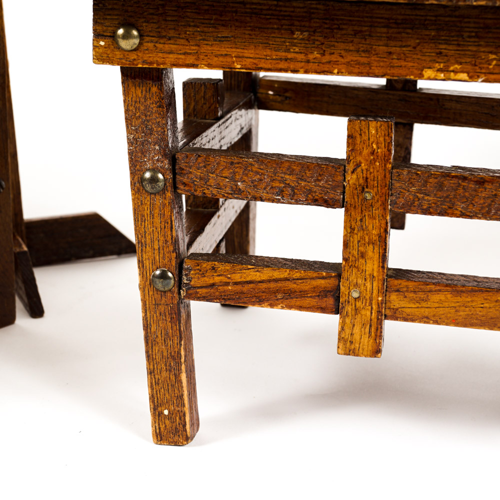 Vintage Collection of Oak Dollhouse Furniture