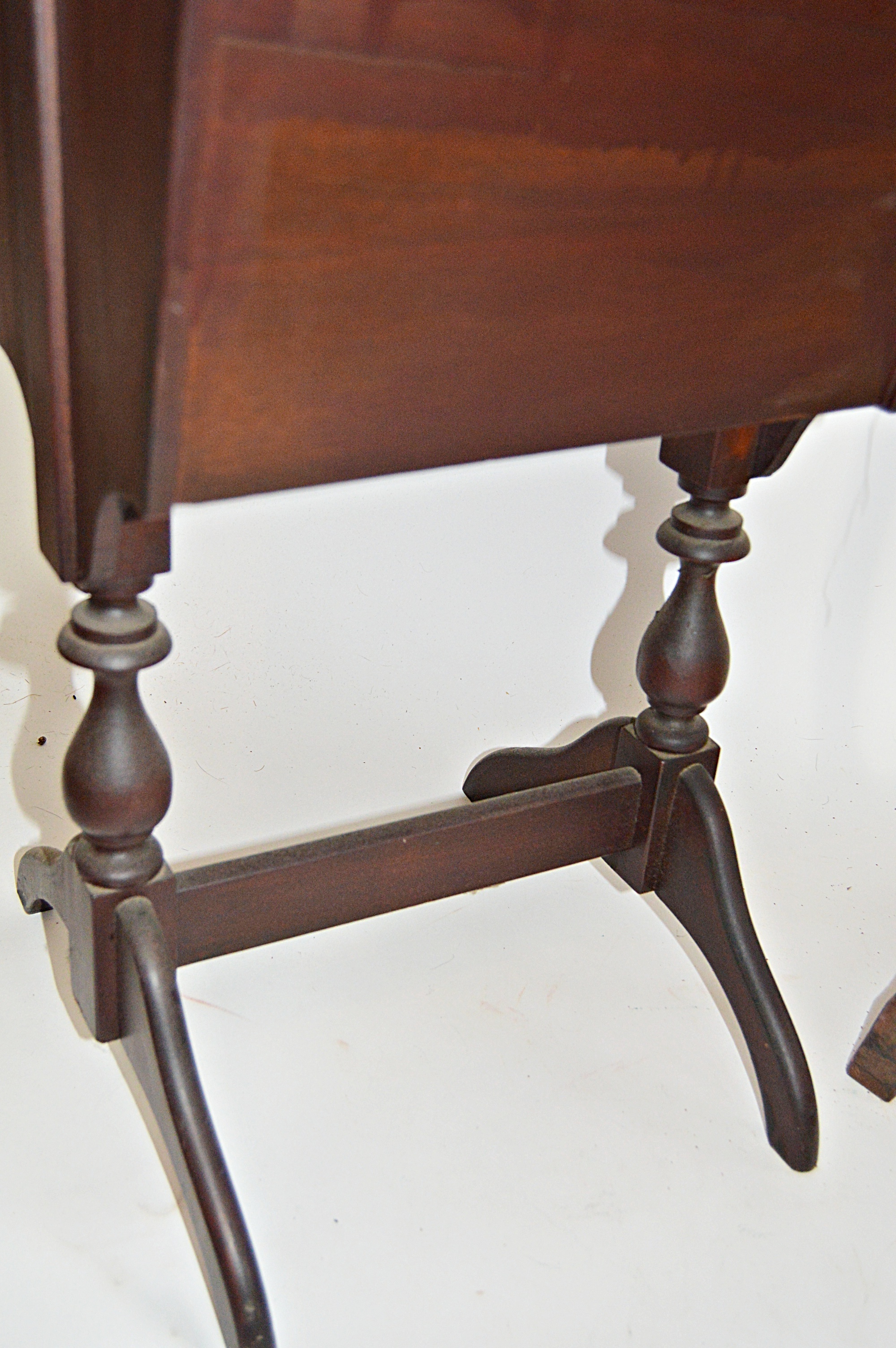 Vintage Wood Sewing Stands with Sewing Supplies, Vintage Fabrics