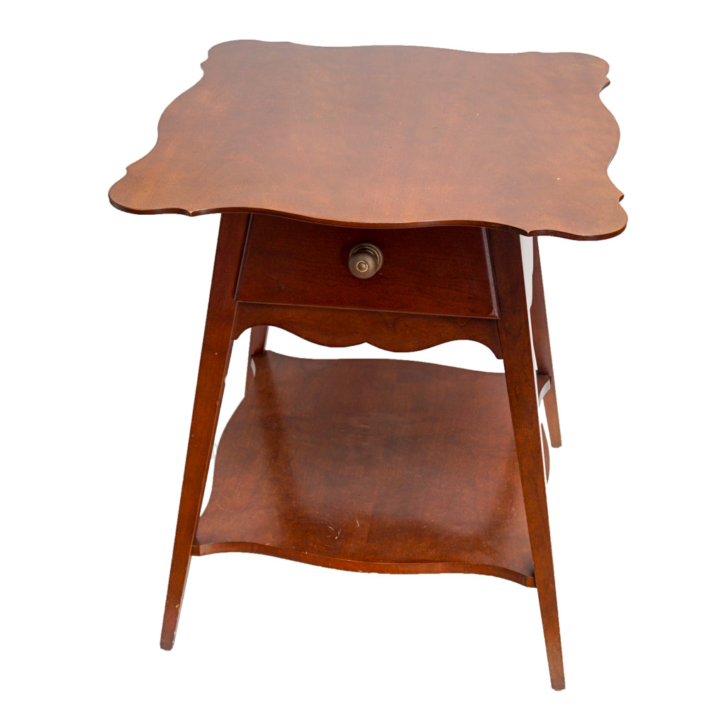 Early American Style Cherry Side Table by Thomasville