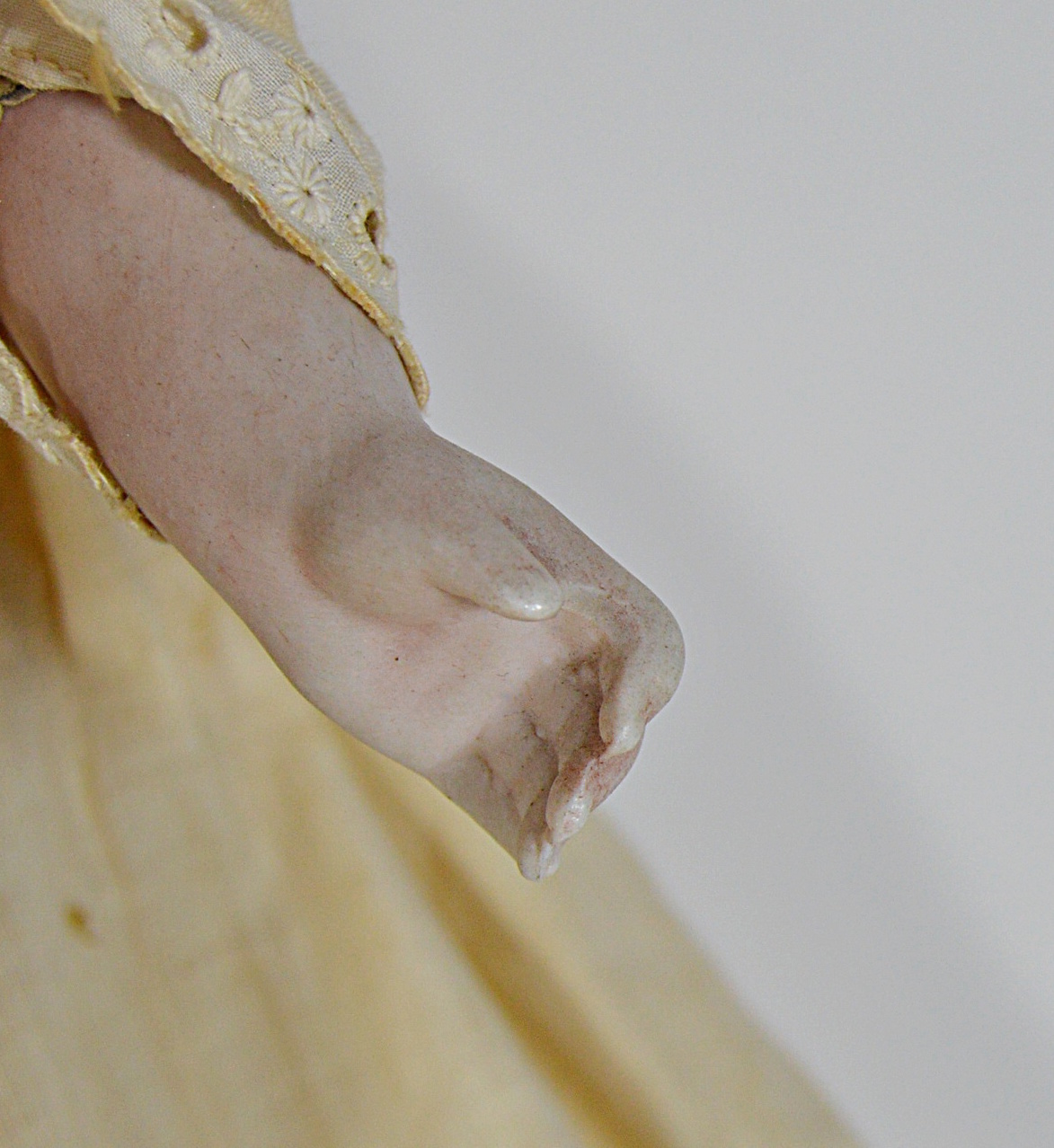 Antique Bisque Head Doll with Kid Leather Body