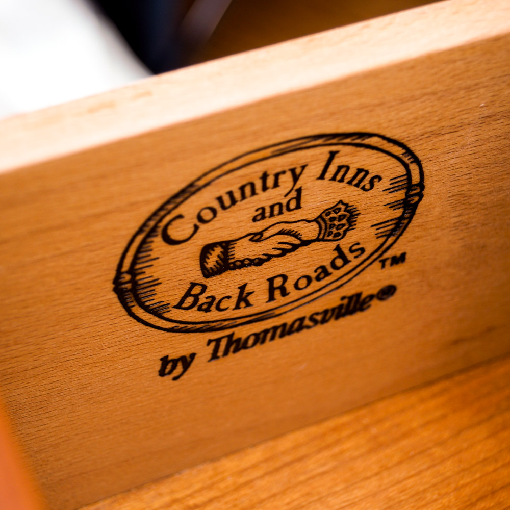 Early American Style Cherry Side Table by Thomasville