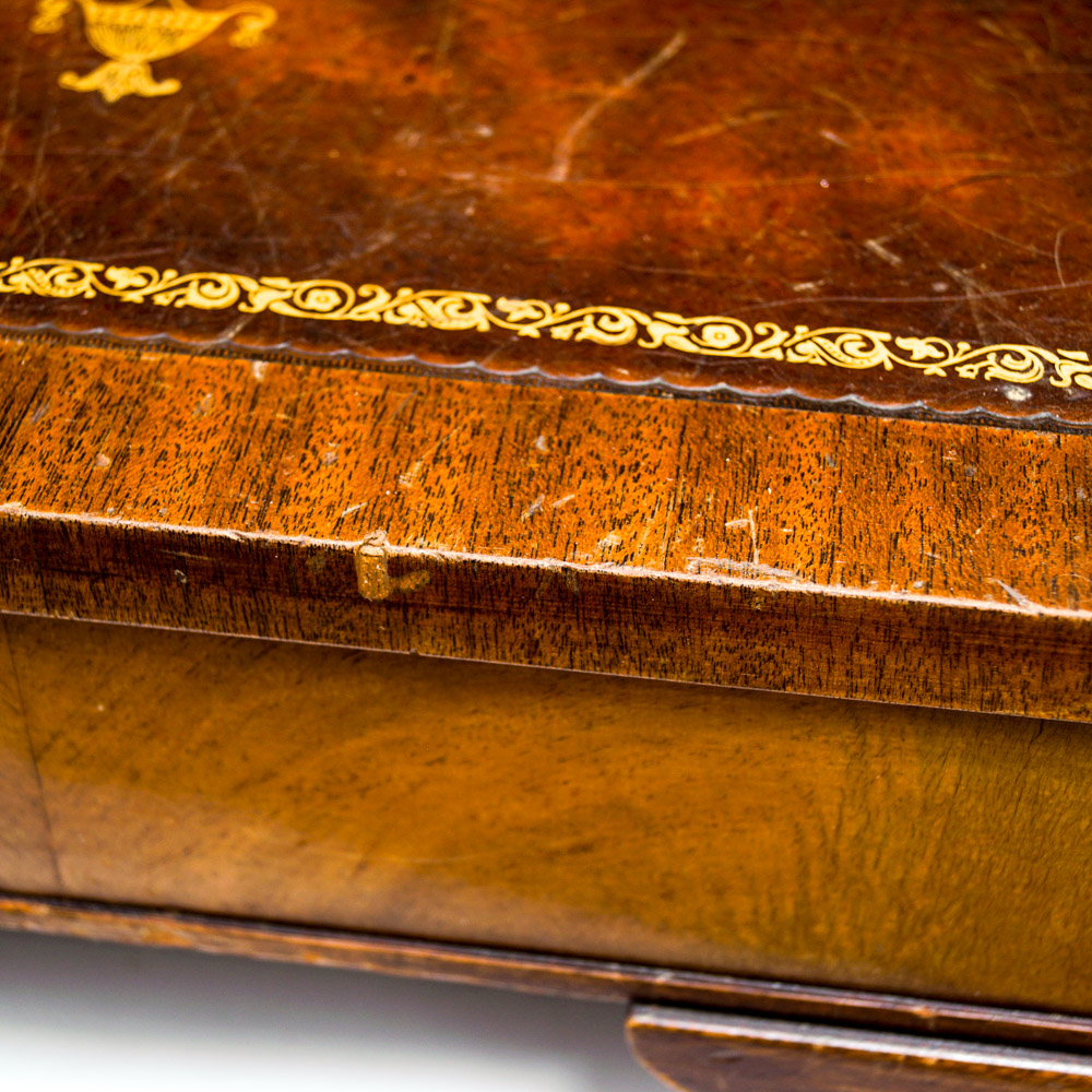 Vintage Regency Style Mahogany Bed Step End Table